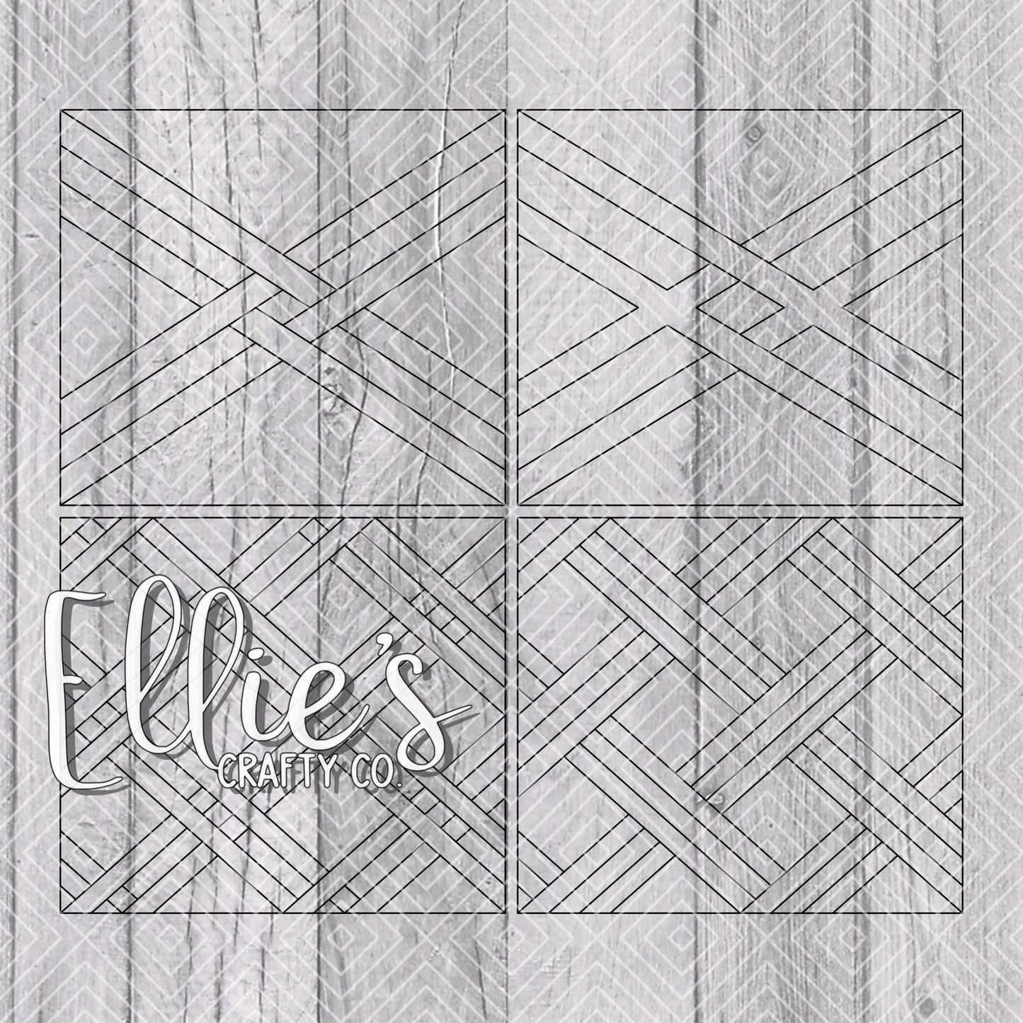 Emery and K Basket Weave Collection Template for Straight Tumblers