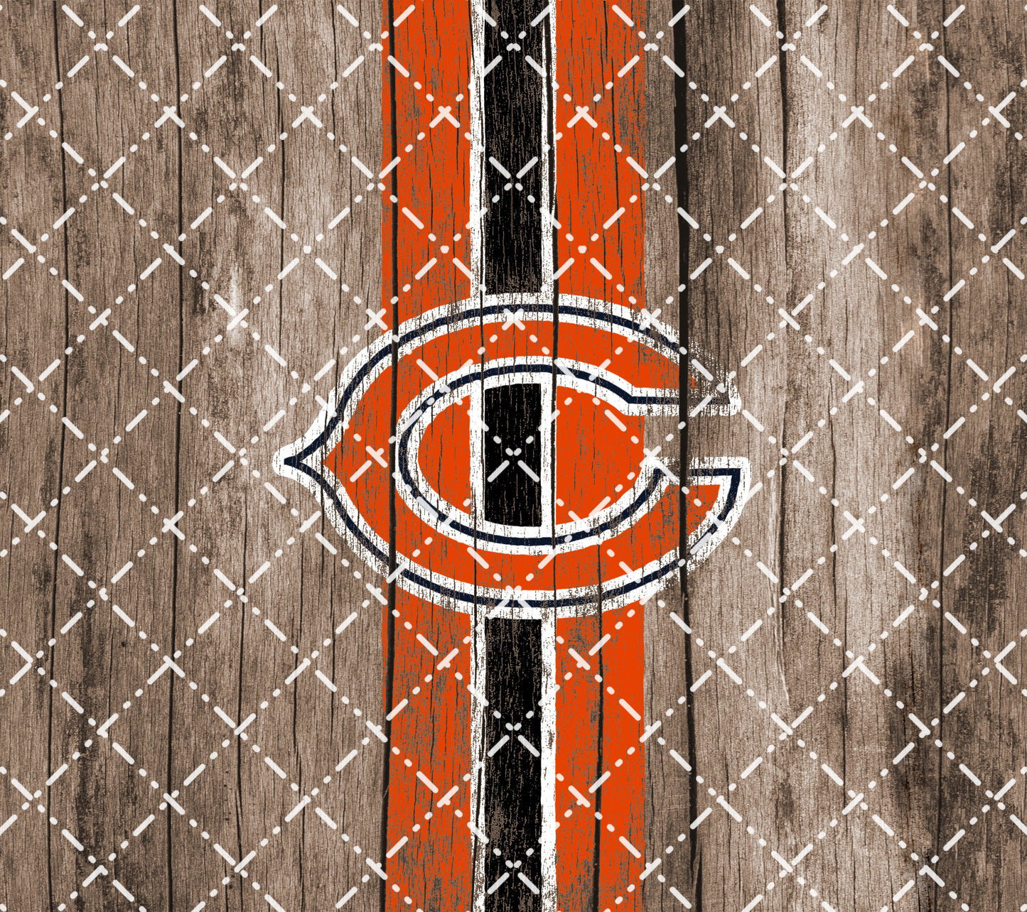 Football Team Painted on Wood Tumbler Warp