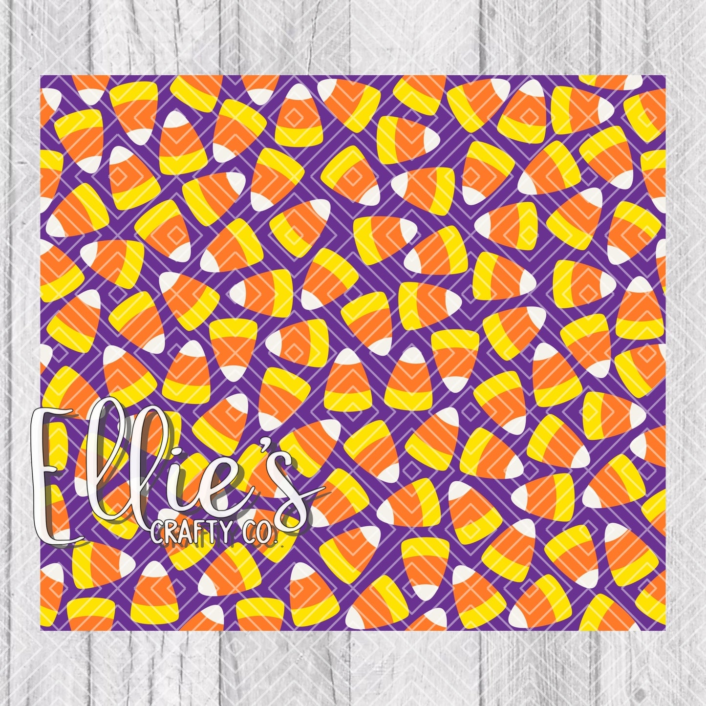 Halloween Candy Corn Trick or Treat Burst Template for Straight Tumblers