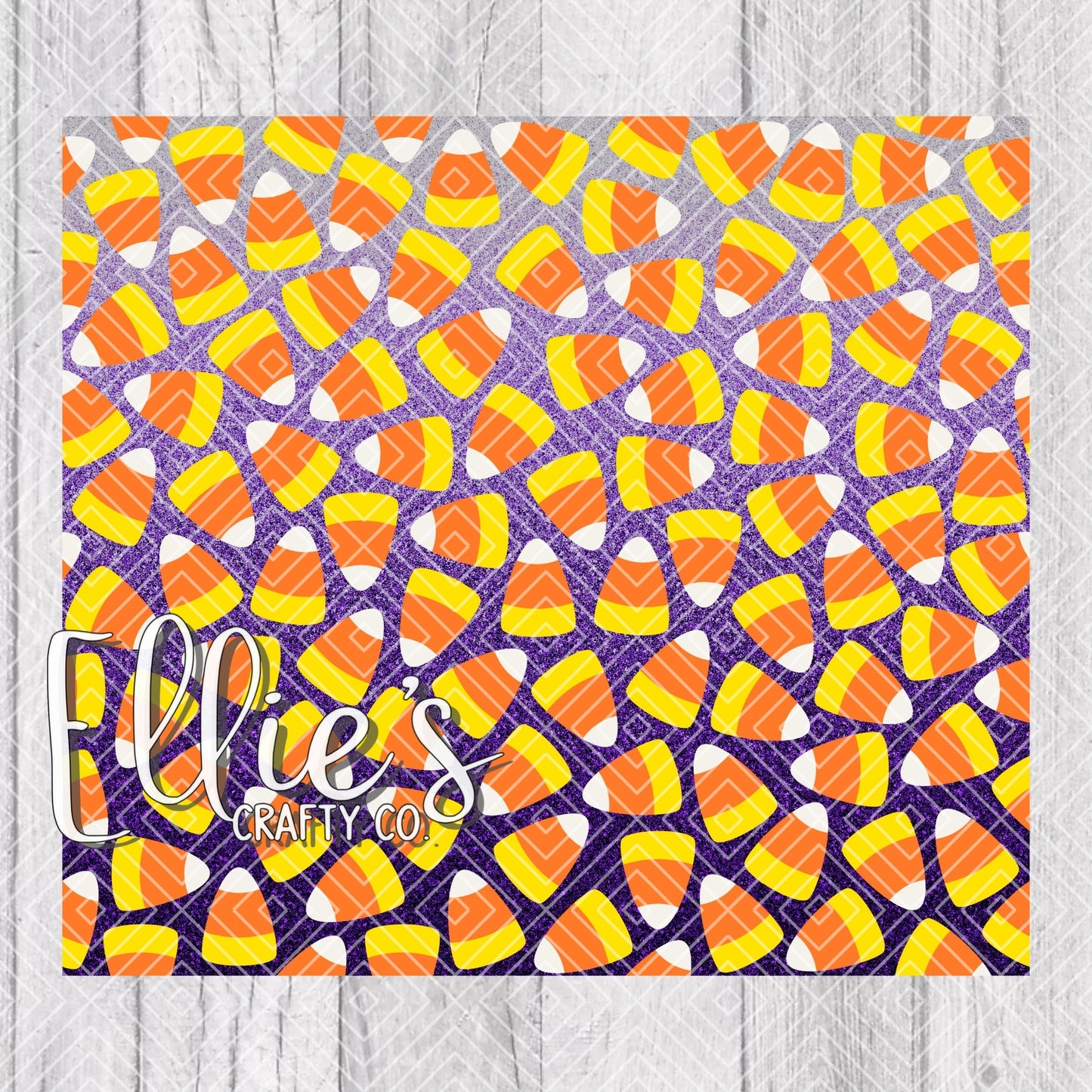 Halloween Candy Corn Trick or Treat Burst Template for Straight Tumblers