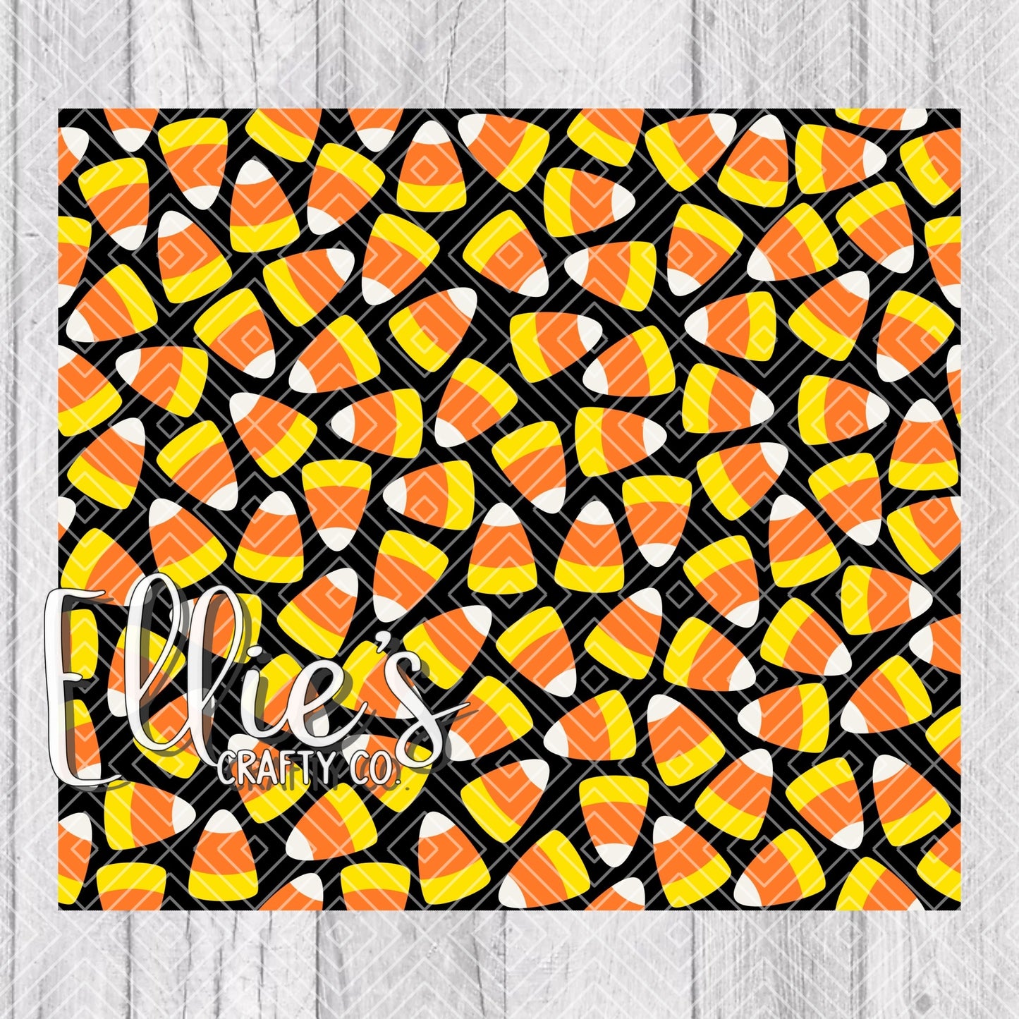 Halloween Candy Corn Trick or Treat Burst Template for Straight Tumblers