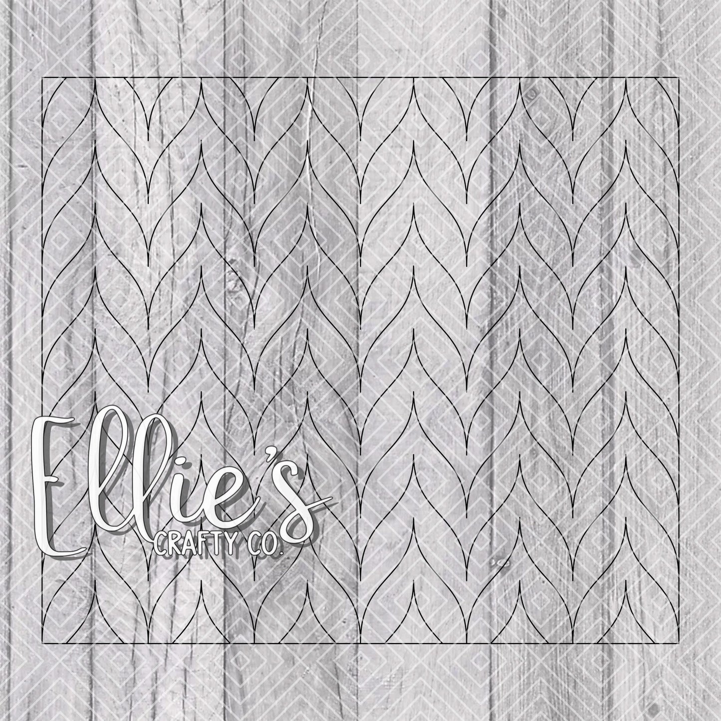 Braided Tangram & Curvy Chevron Template for Straight Tumblers
