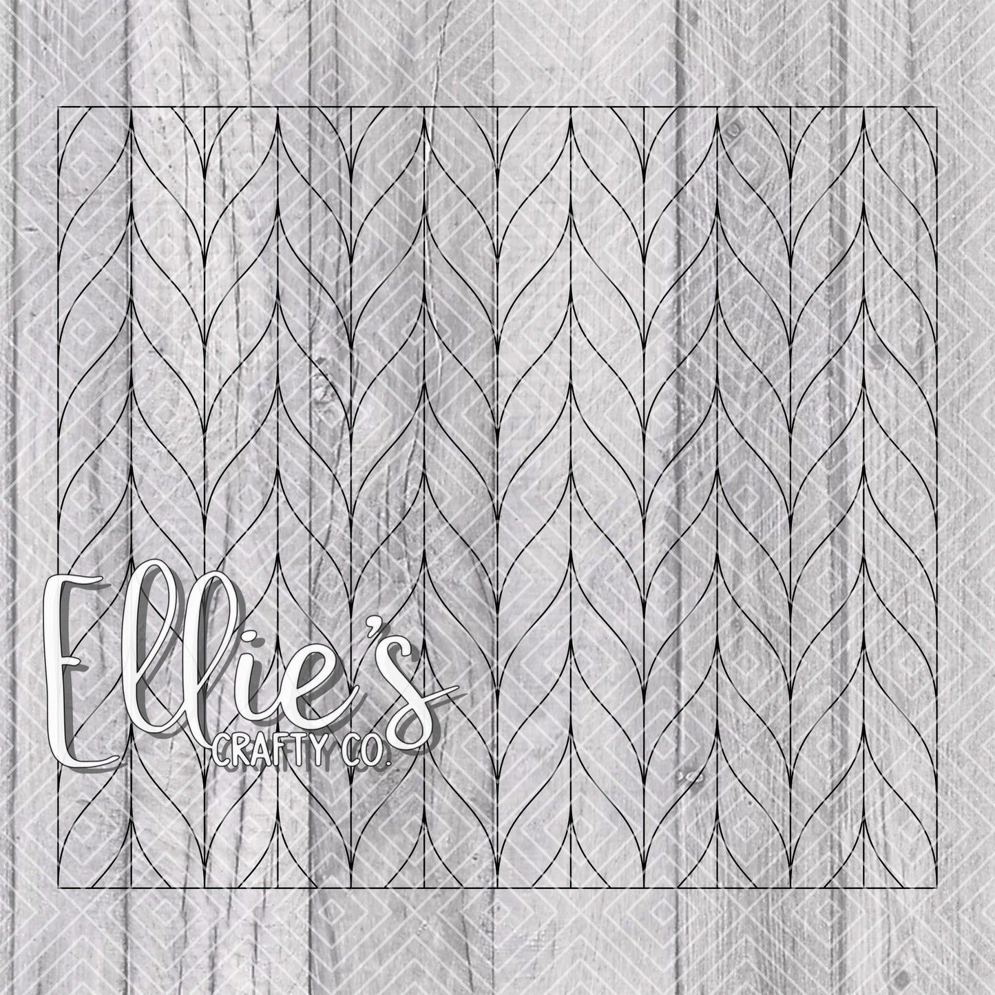 Braided Tangram & Curvy Chevron Template for Straight Tumblers