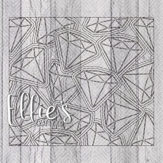 Diamond Burst Template for Straight Tumblers