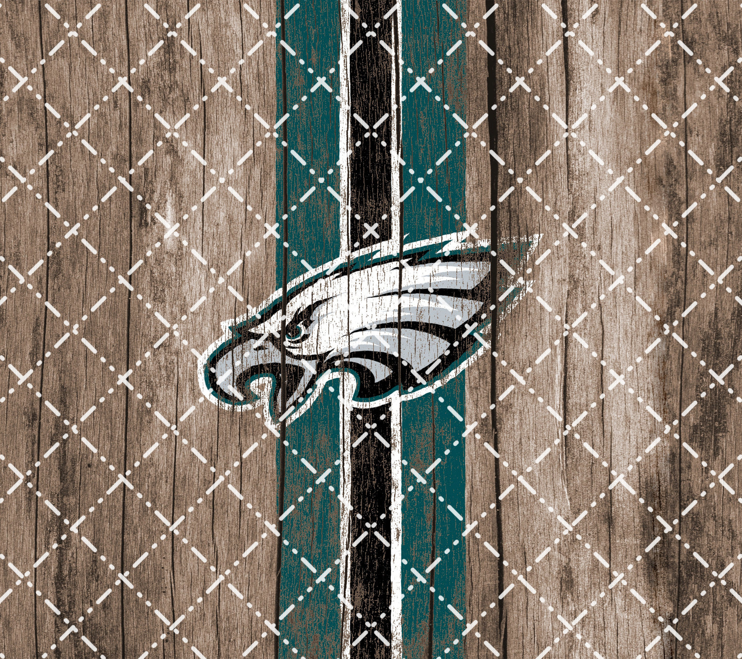 Football Team Painted on Wood Tumbler Wrap