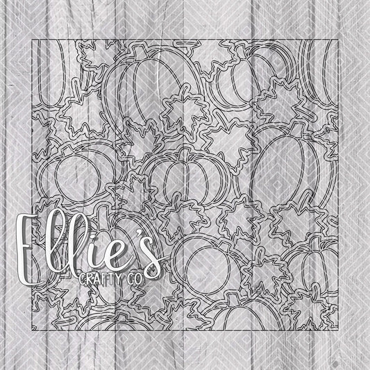 Fall and Pumpkins Burst Template for 30oz Skinny Straight Tumblers