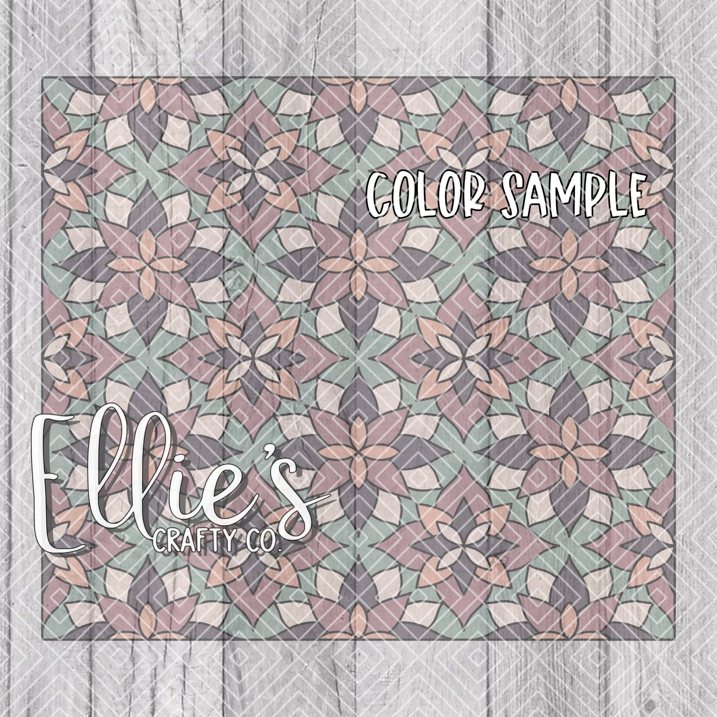 Geometric Bouquet Template for Straight Tumblers