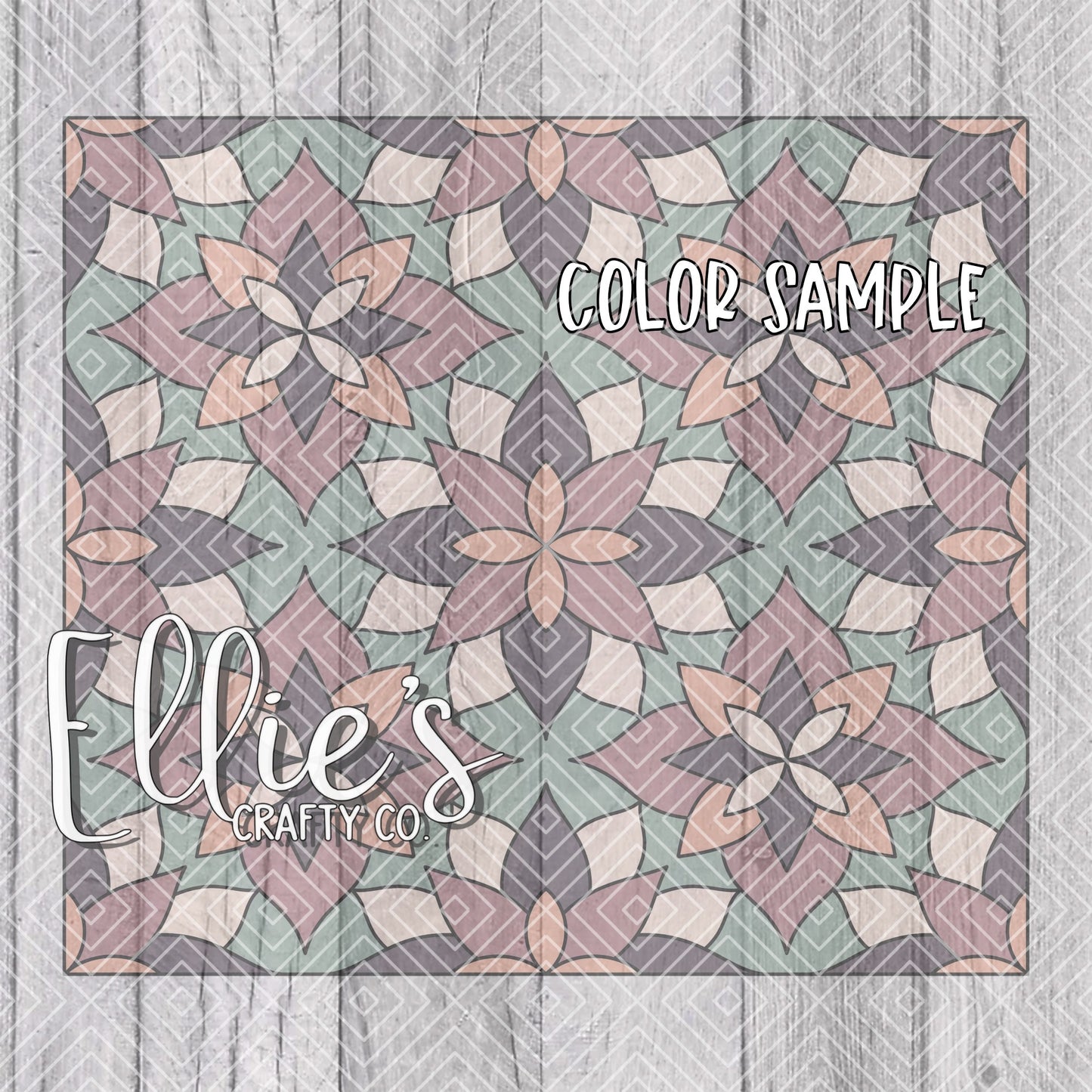 Geometric Bouquet Template for Straight Tumblers