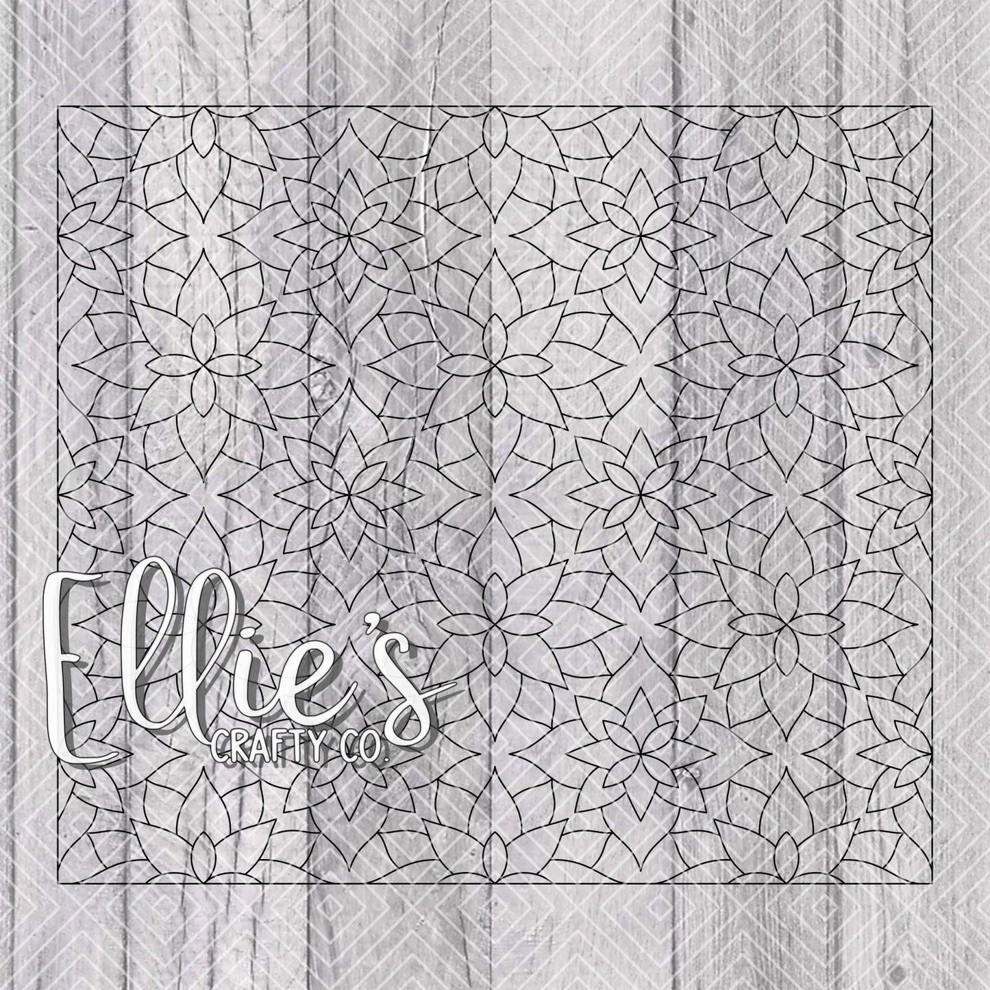 Geometric Bouquet Template for Straight Tumblers