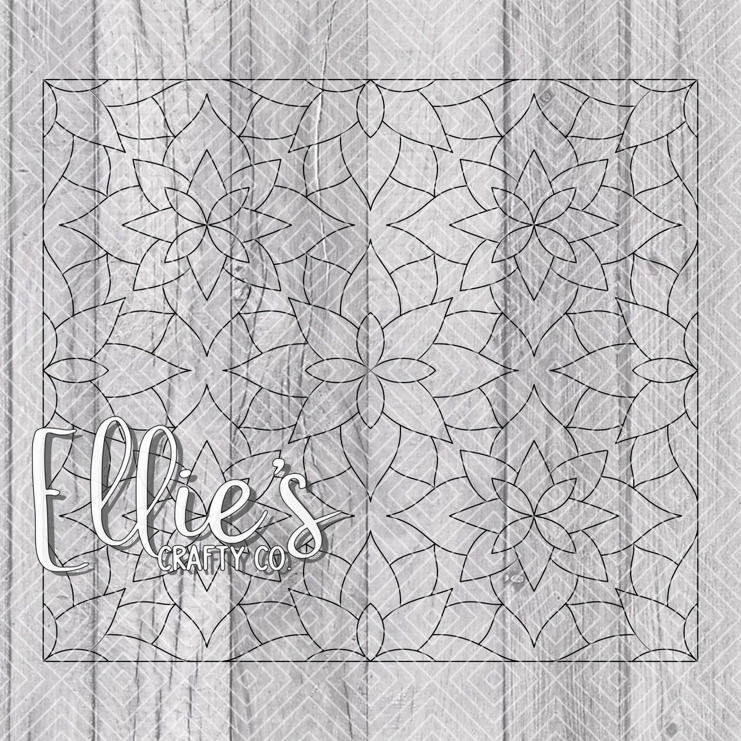 Geometric Bouquet Template for Straight Tumblers