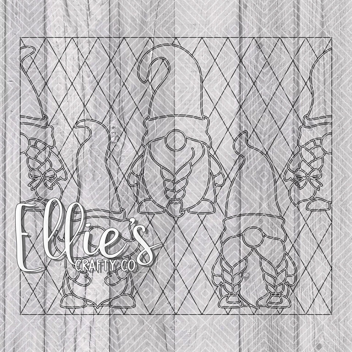 Gnomes Burst Template for Straight Tumblers