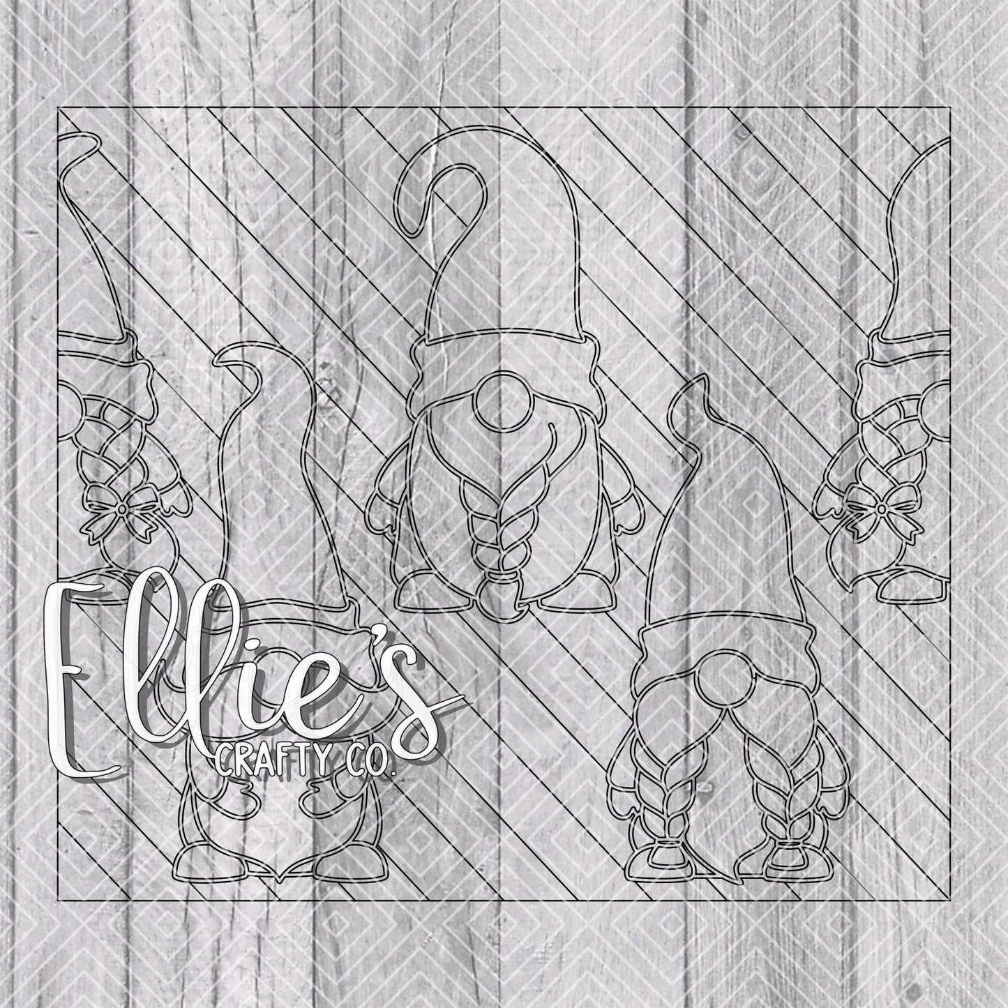 Gnomes Burst Template for Straight Tumblers
