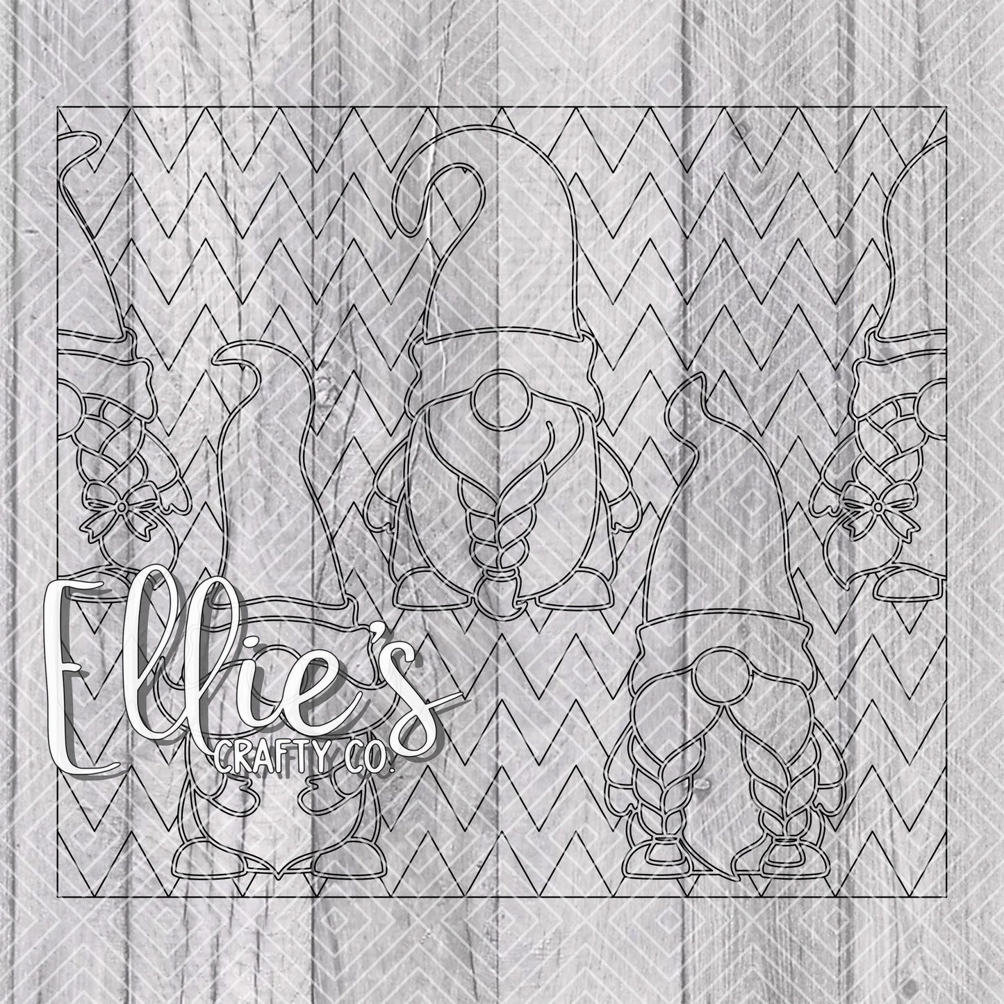 Gnomes Burst Template for Straight Tumblers
