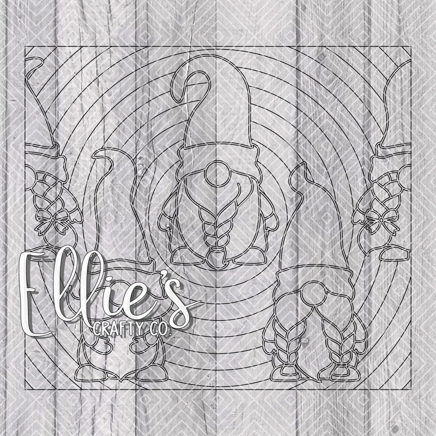 Gnomes Burst Template for Straight Tumblers