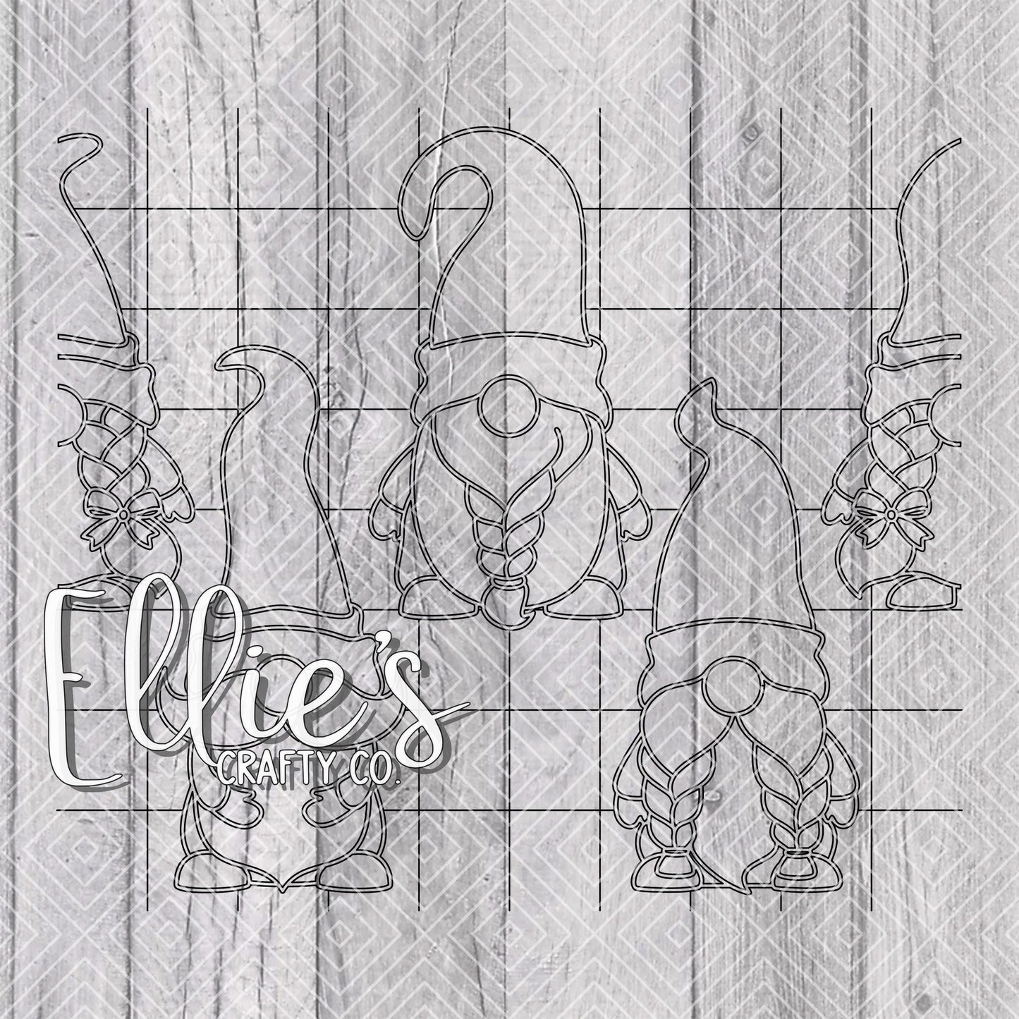 Gnomes Burst Template for Straight Tumblers