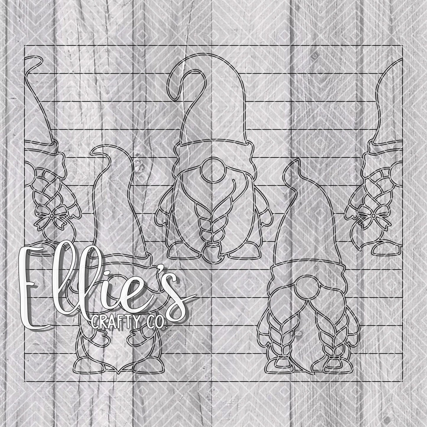 Gnomes Burst Template for Straight Tumblers
