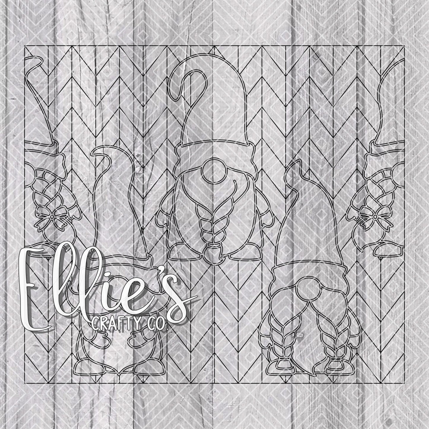 Gnomes Burst Template for Straight Tumblers