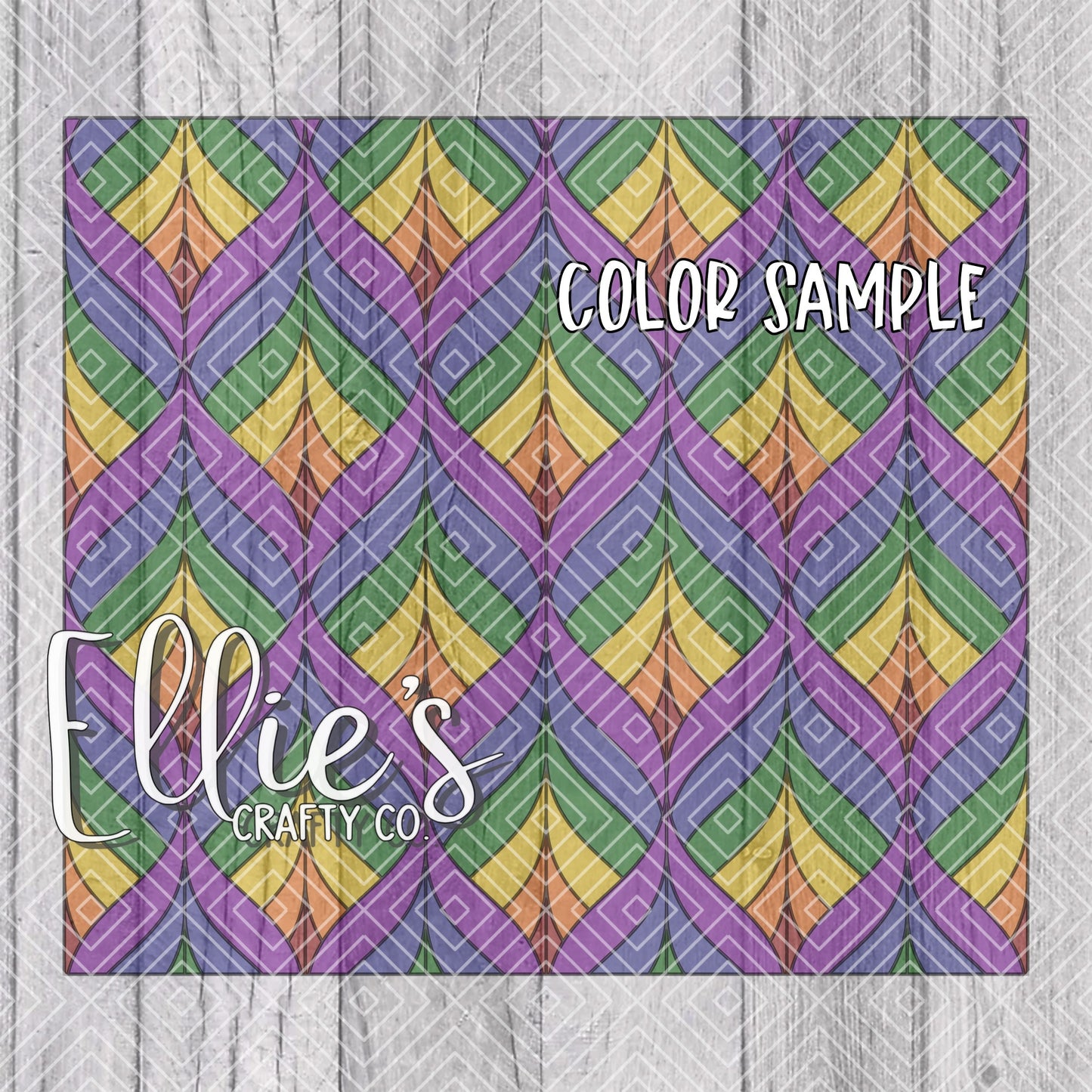 Groovy Waves Template for Straight Tumblers