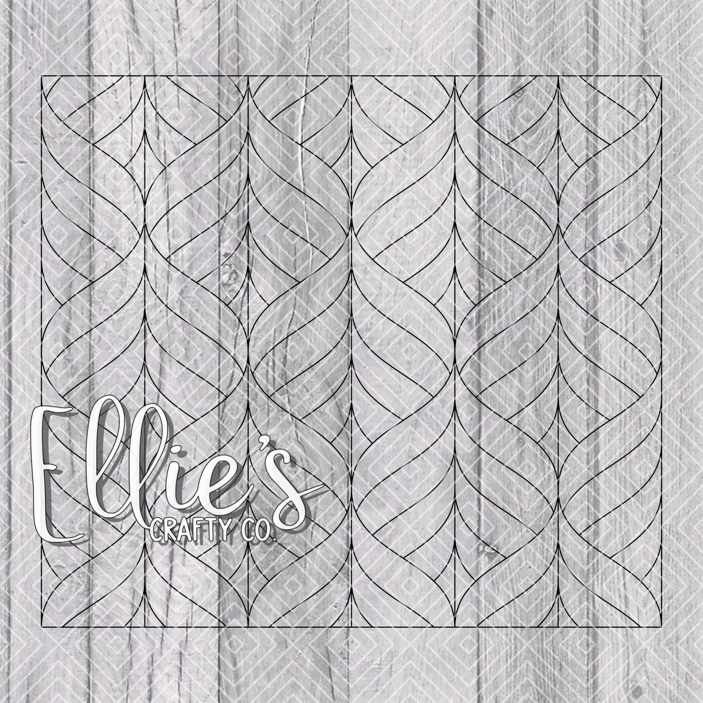 Groovy Waves Template for Straight Tumblers