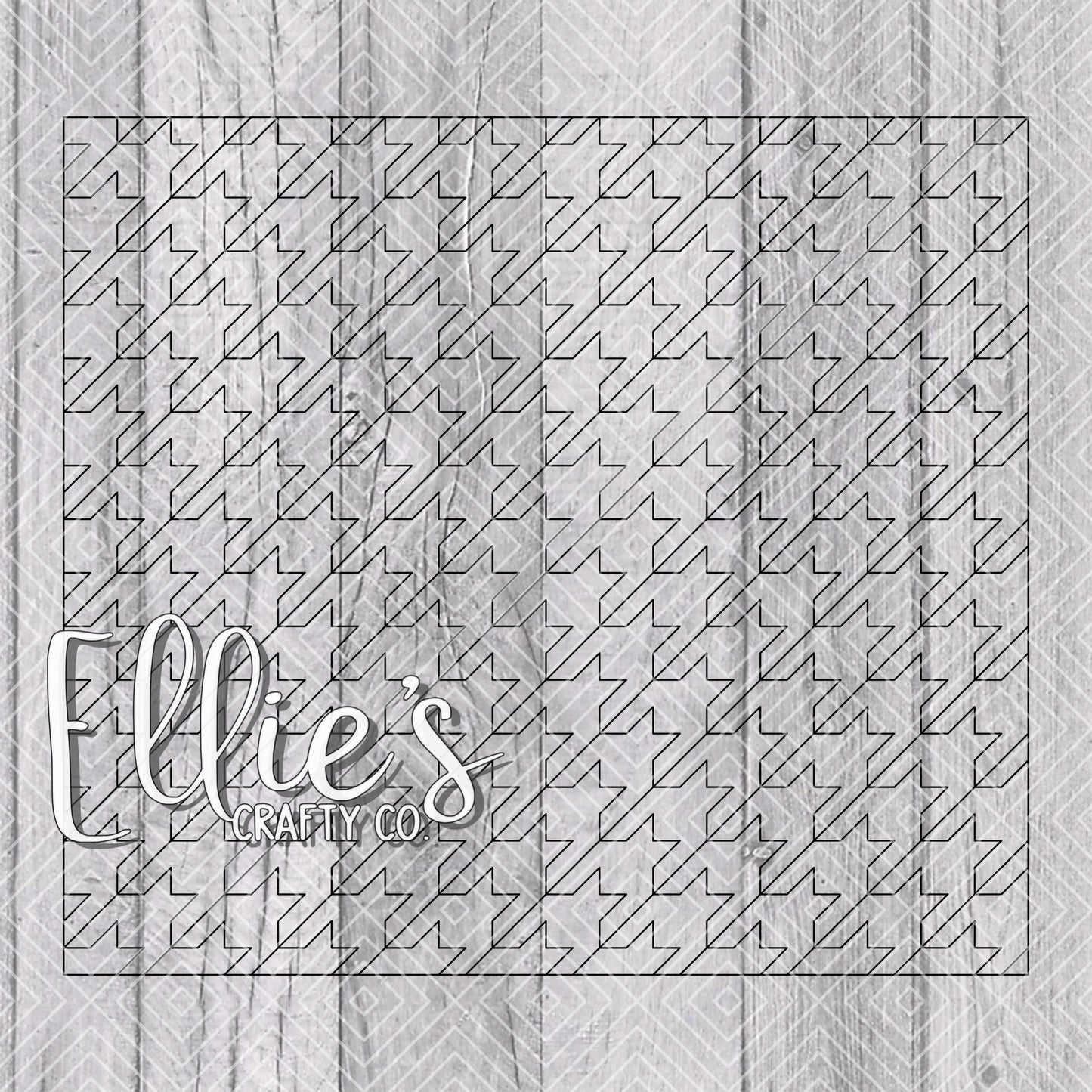 Houndstooth Template for Straight Tumblers