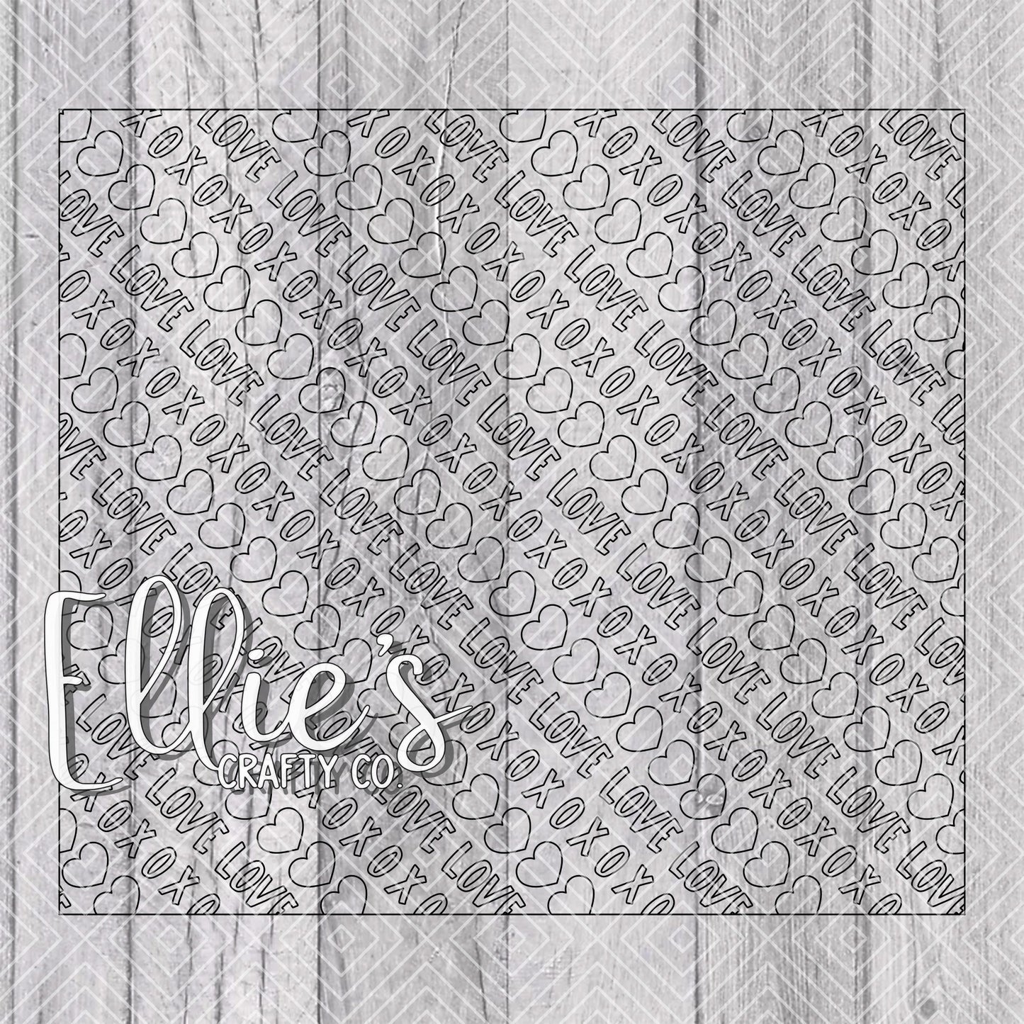 In Love Valentines Template for Straight Tumblers