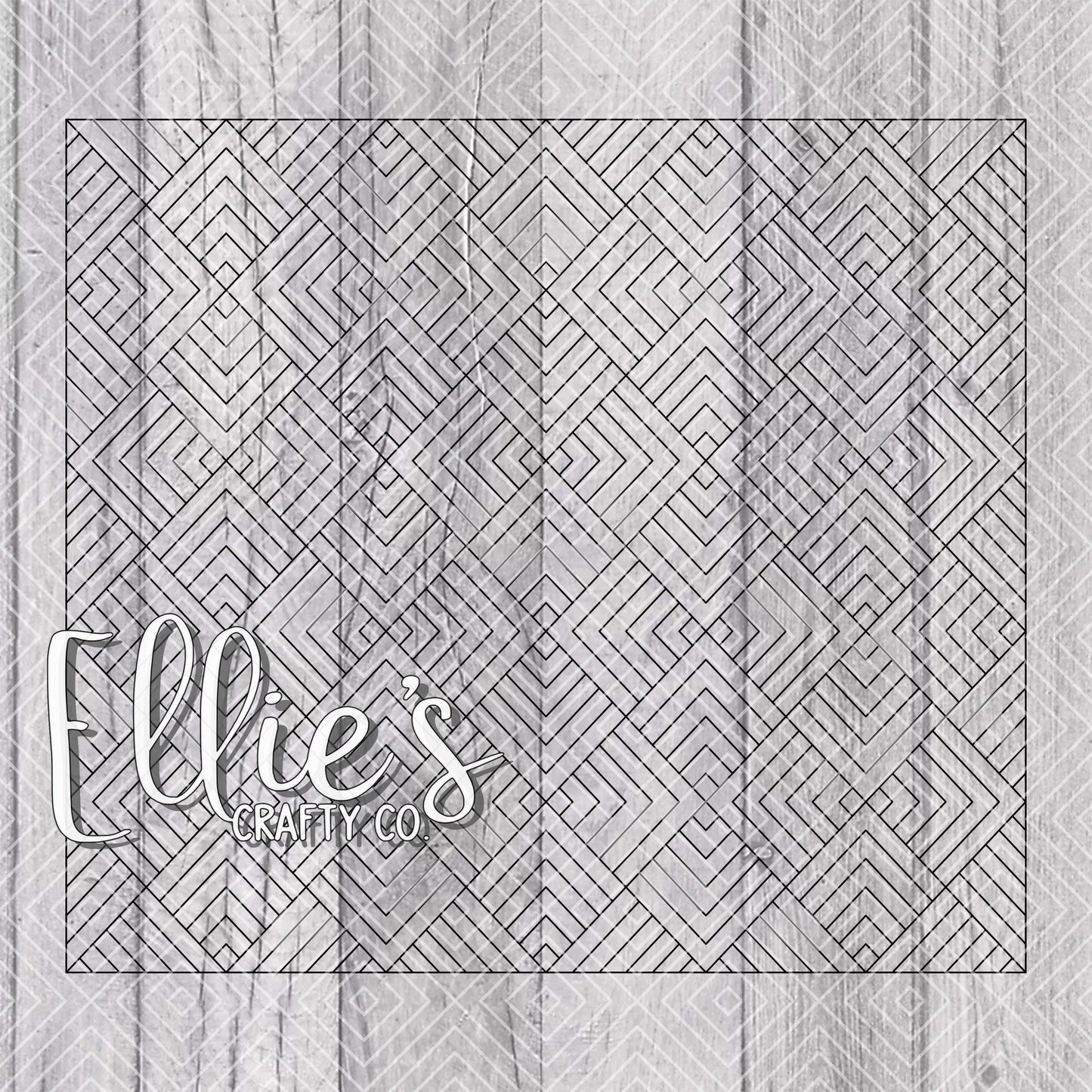 Art Deco Mountain Peaks Template for Straight Tumblers