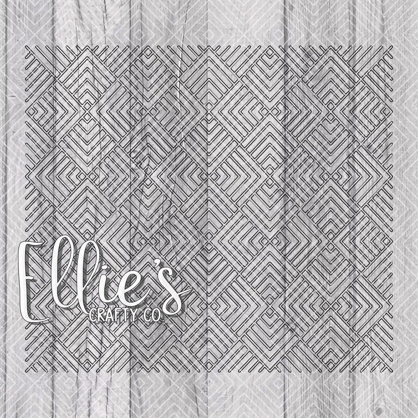 Art Deco Mountain Peaks Template for Straight Tumblers