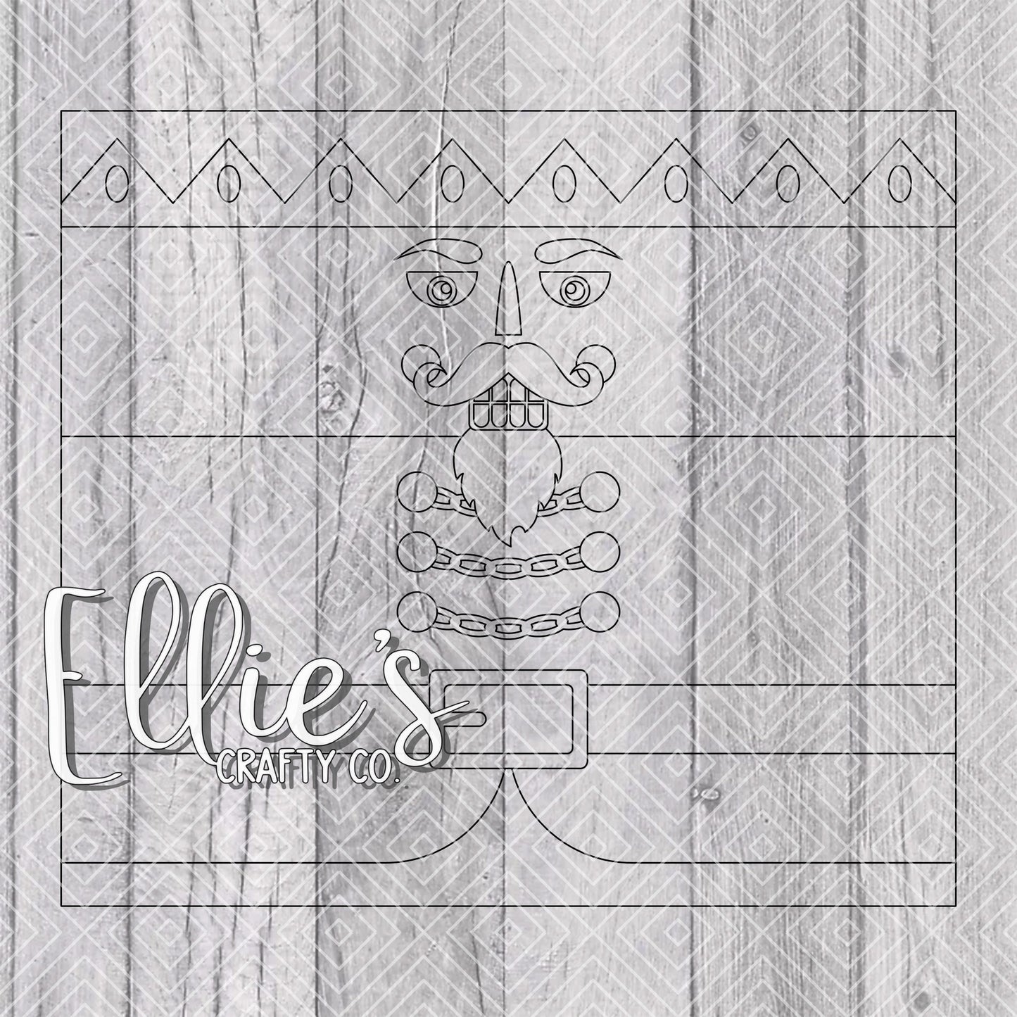 Nutcracker Burst Template for Straight Tumblers
