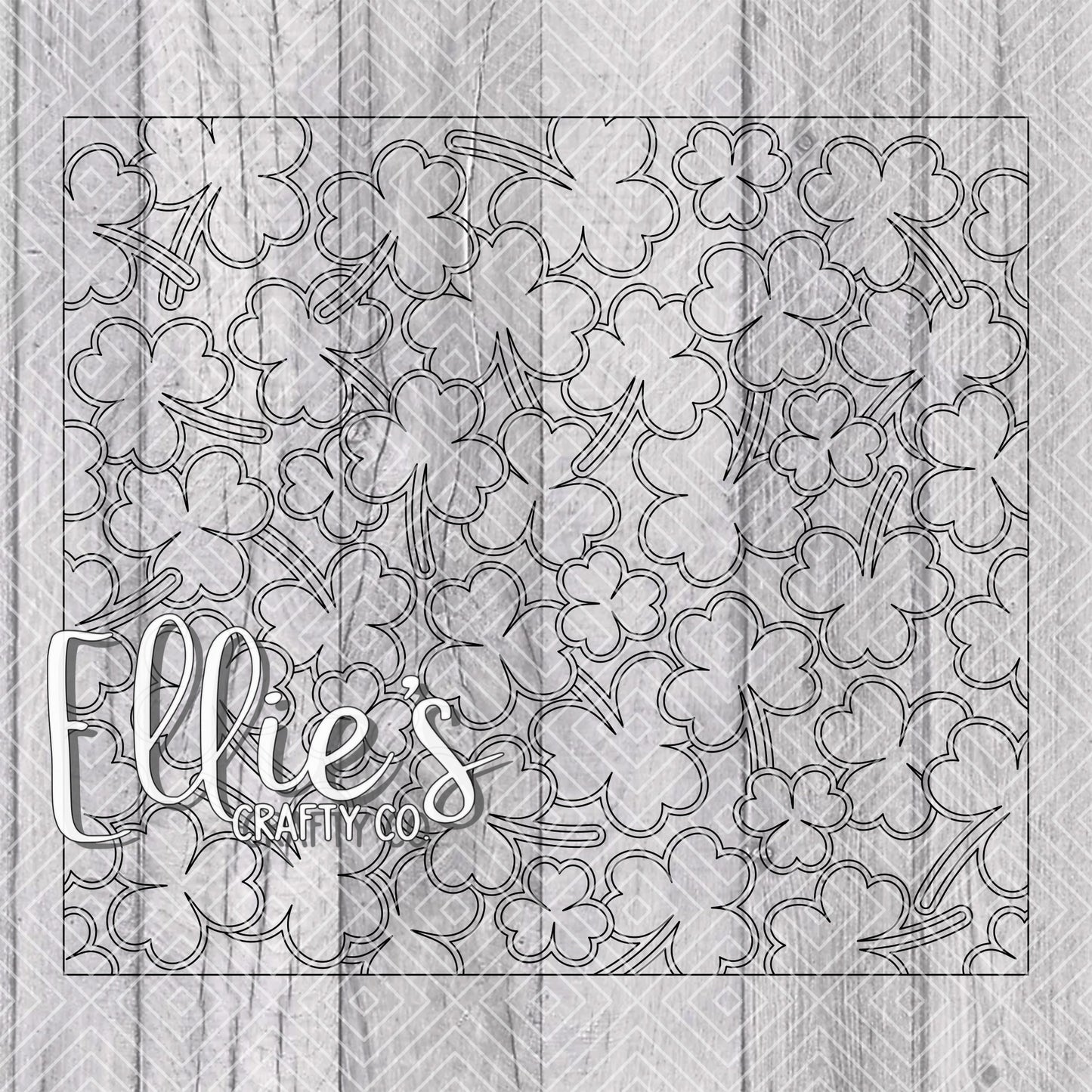 Shamrock Burst Template for Straight Tumblers V2