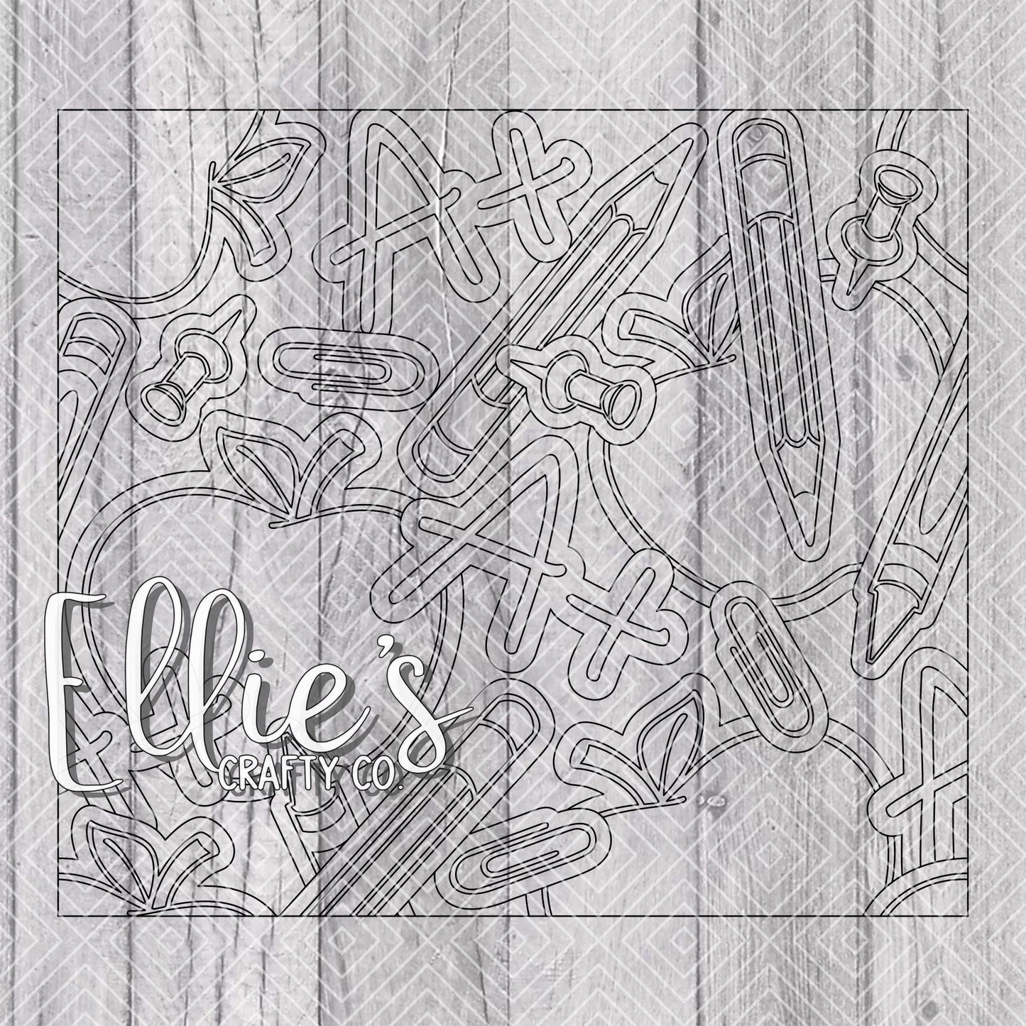 Teacher Supplies Burst Template for Straight Tumblers