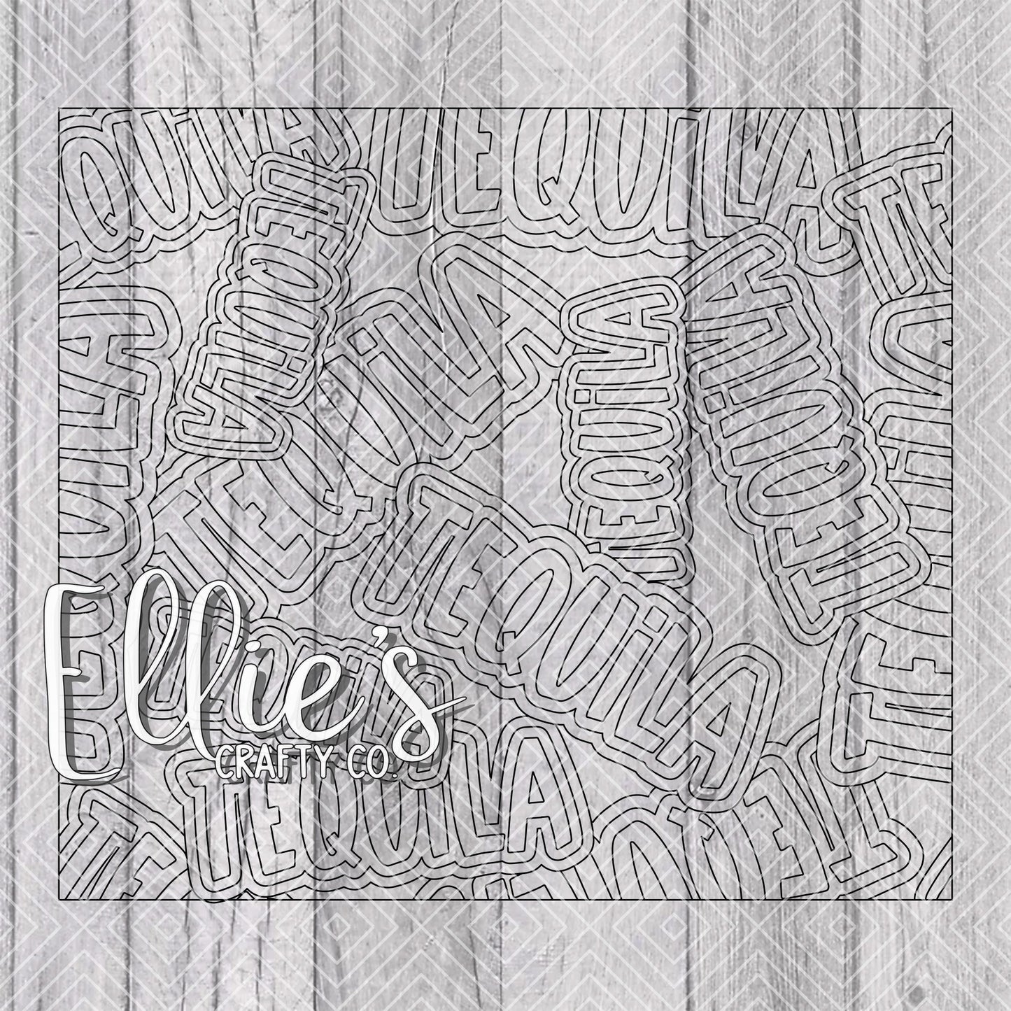 Tequila Burst Template for Straight Tumblers