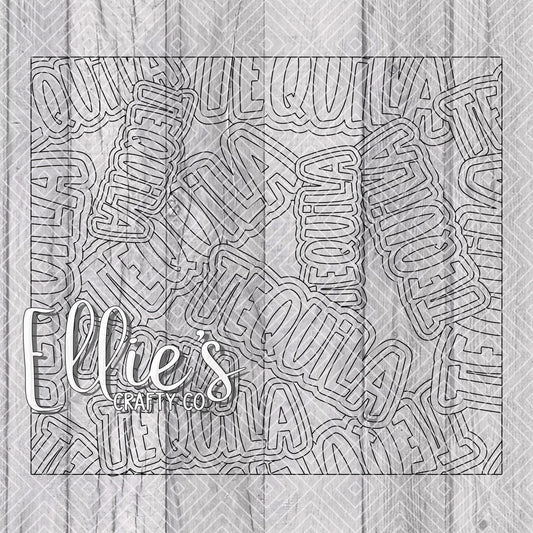 Tequila Burst Template for Straight Tumblers