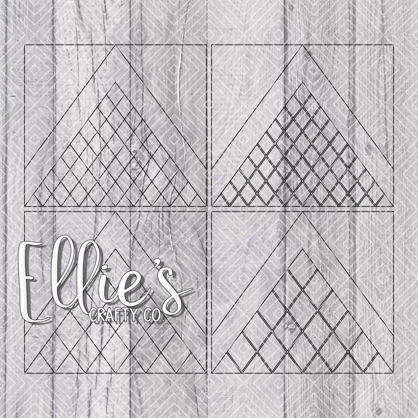 Argyle V Split Template for Straight Tumblers