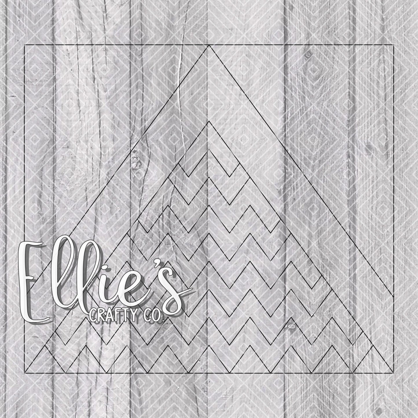 Chevron V Split Template for Straight Tumblers
