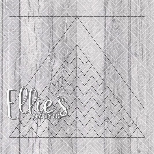 Chevron V Split Template for Straight Tumblers