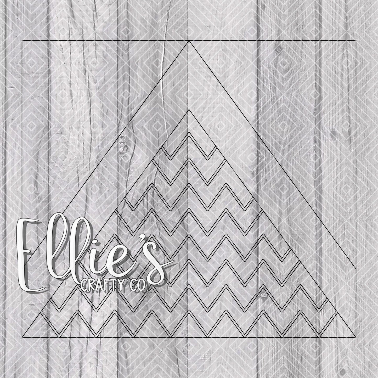 Chevron V Split Template for Straight Tumblers