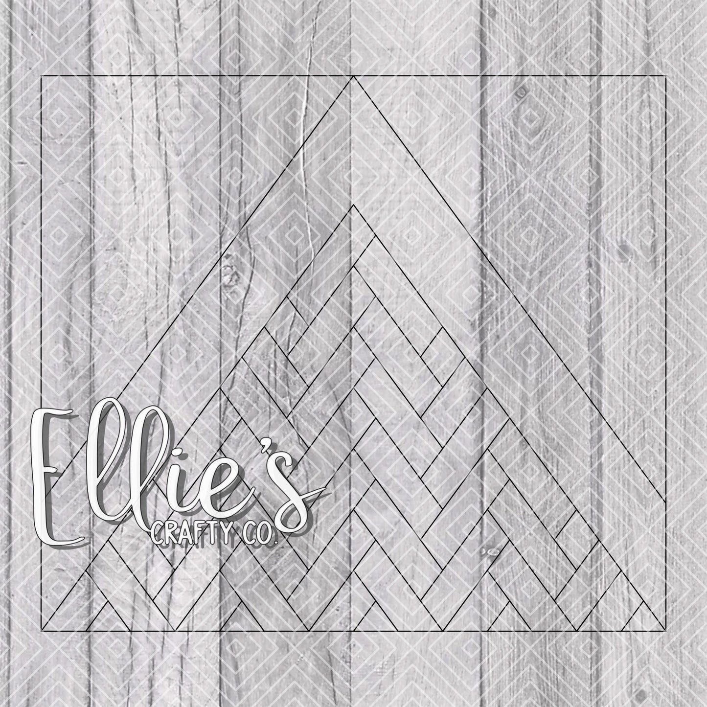 Herringbone V Split Template for Straight Tumblers