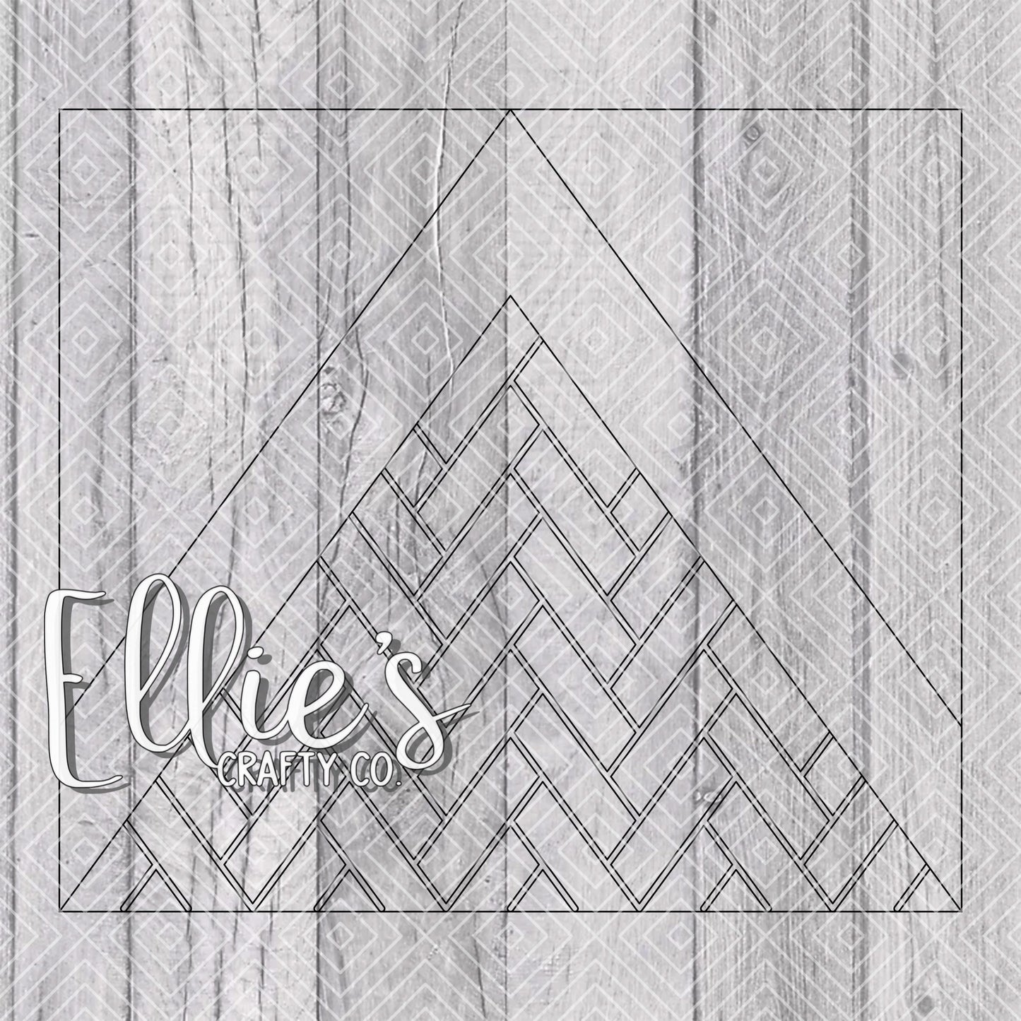 Herringbone V Split Template for Straight Tumblers