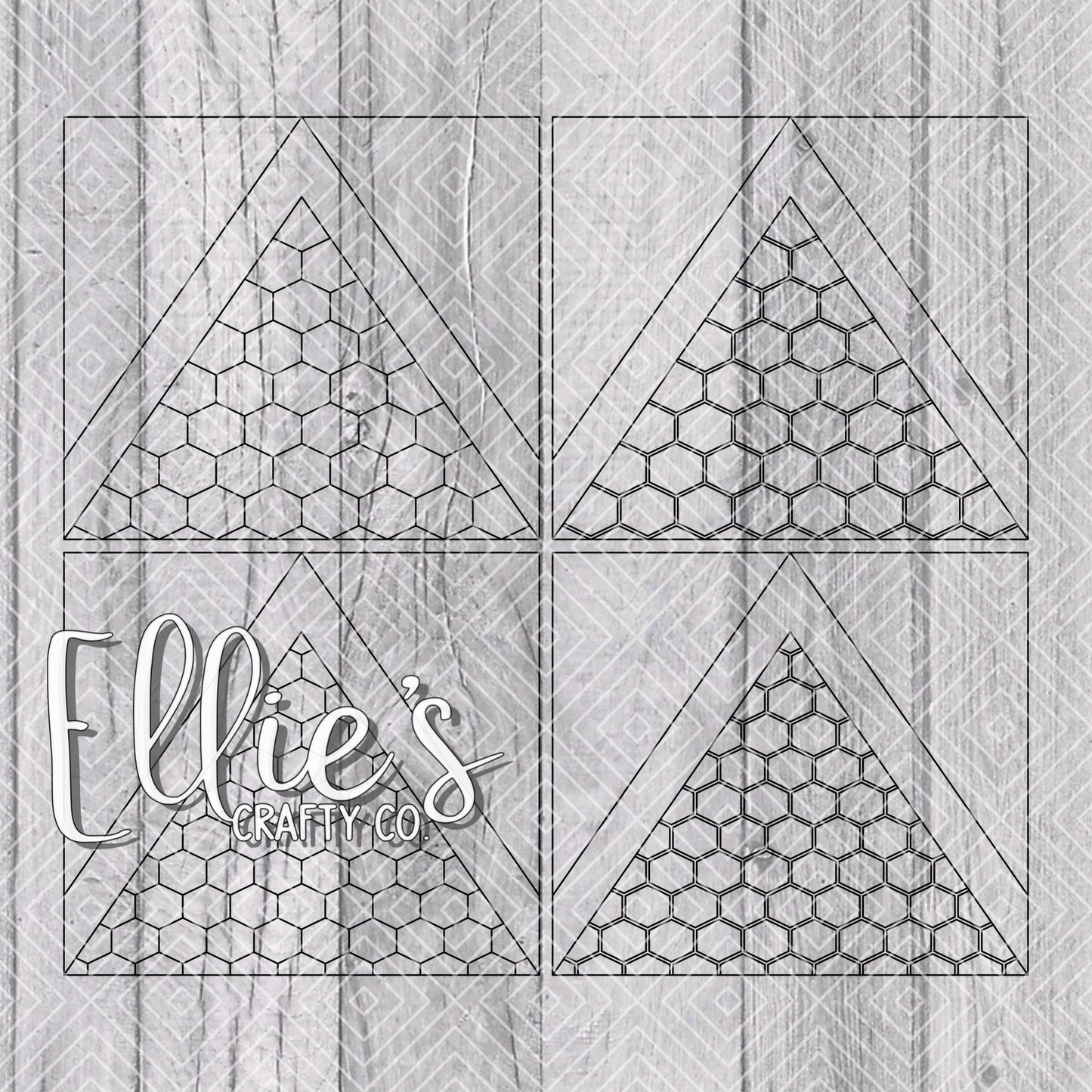 Honeycomb V Split Template for Straight Tumblers