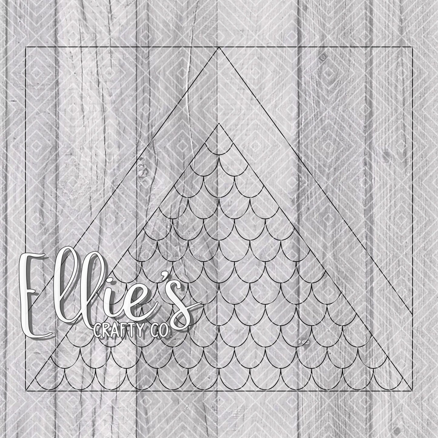 Mermaid V Split Template for Straight Tumblers