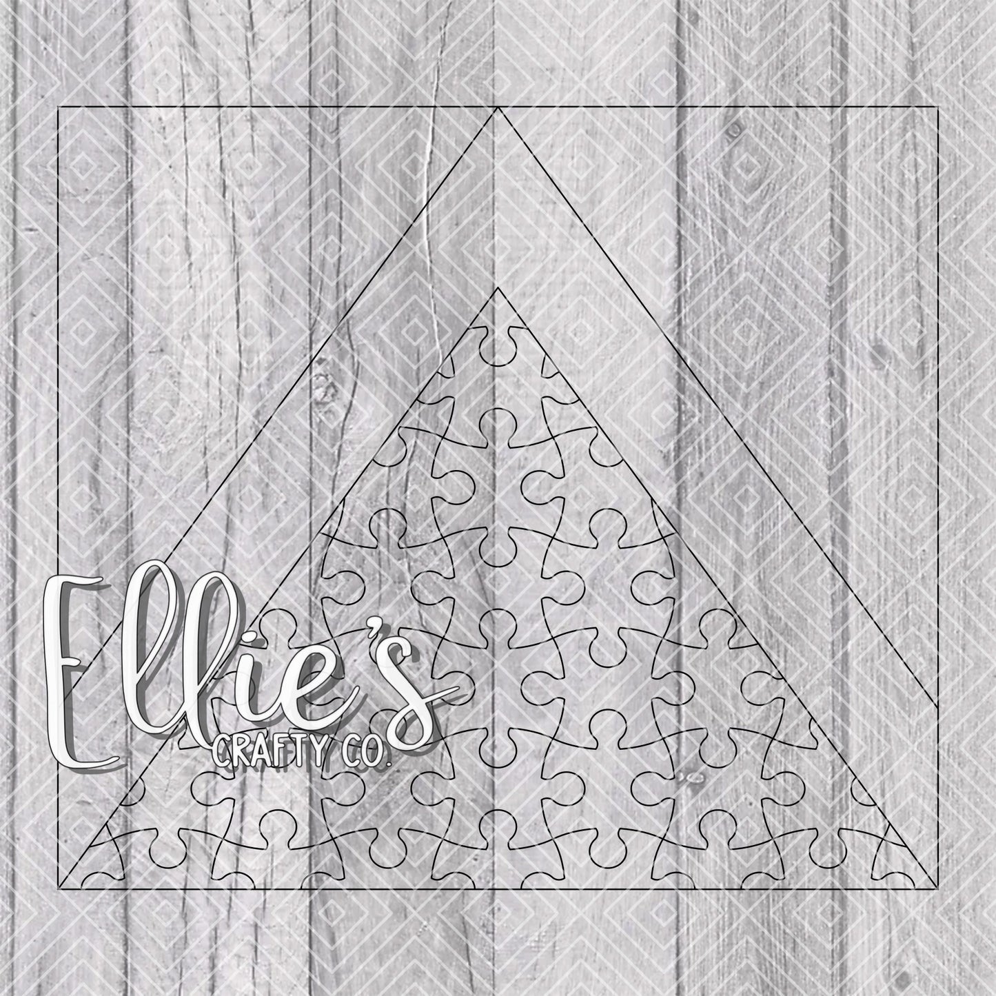 Puzzle V Split Template for Straight Tumblers