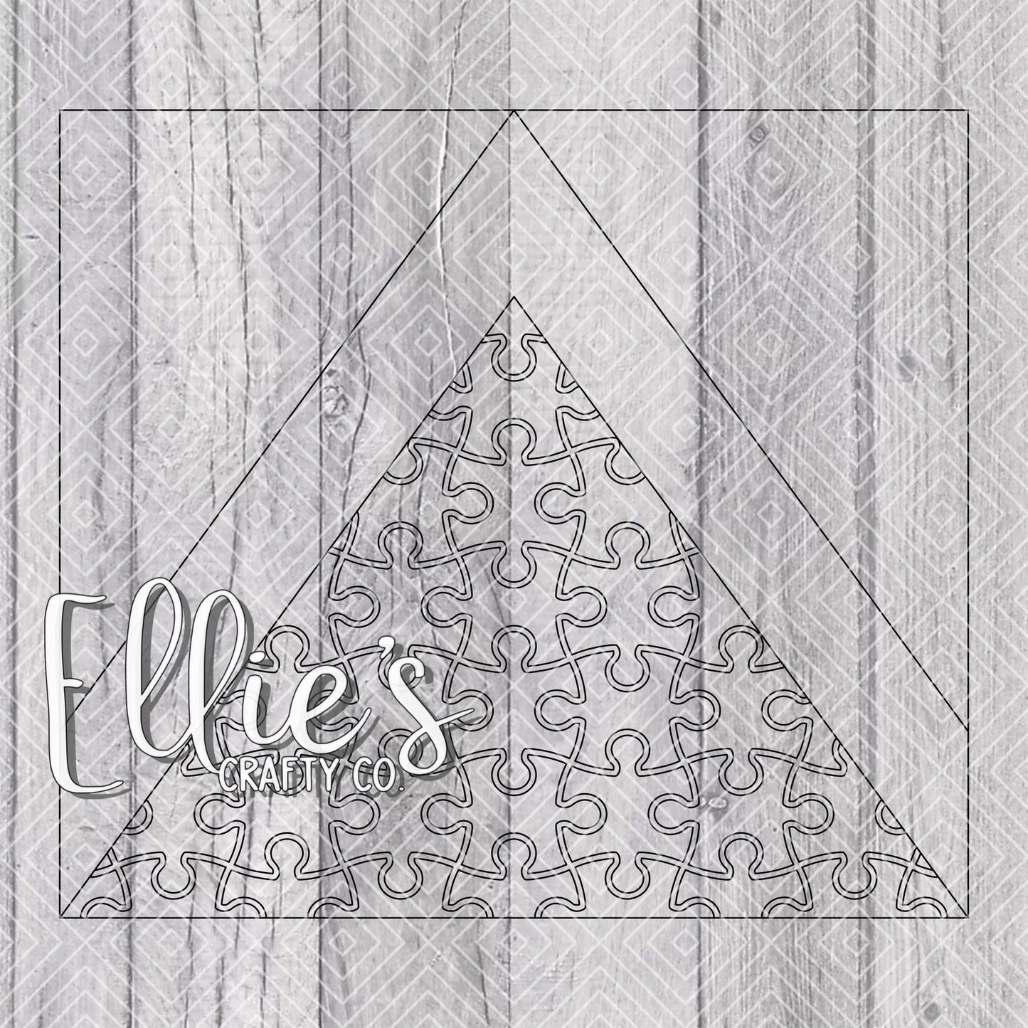 Puzzle V Split Template for Straight Tumblers