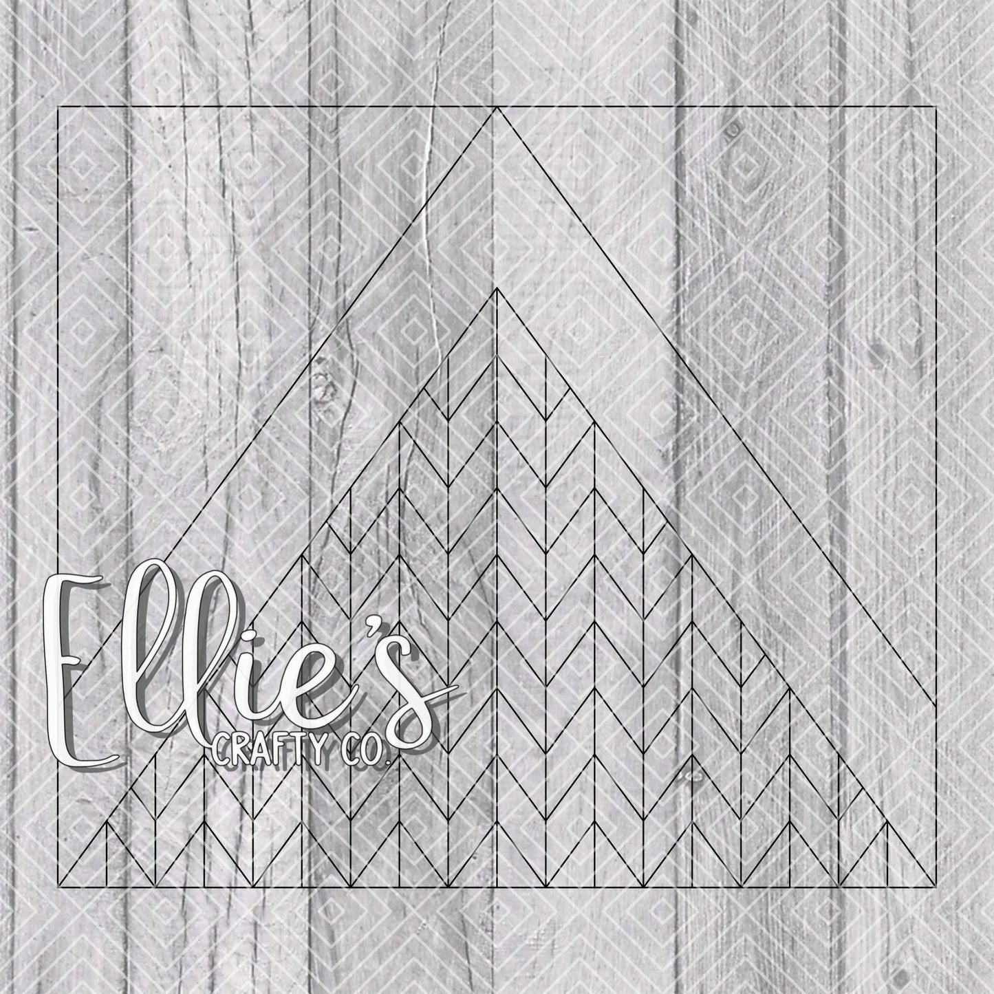 Tangram V Split Template for Straight Tumblers