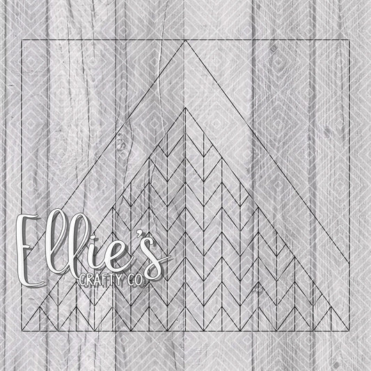 Tangram V Split Template for Straight Tumblers