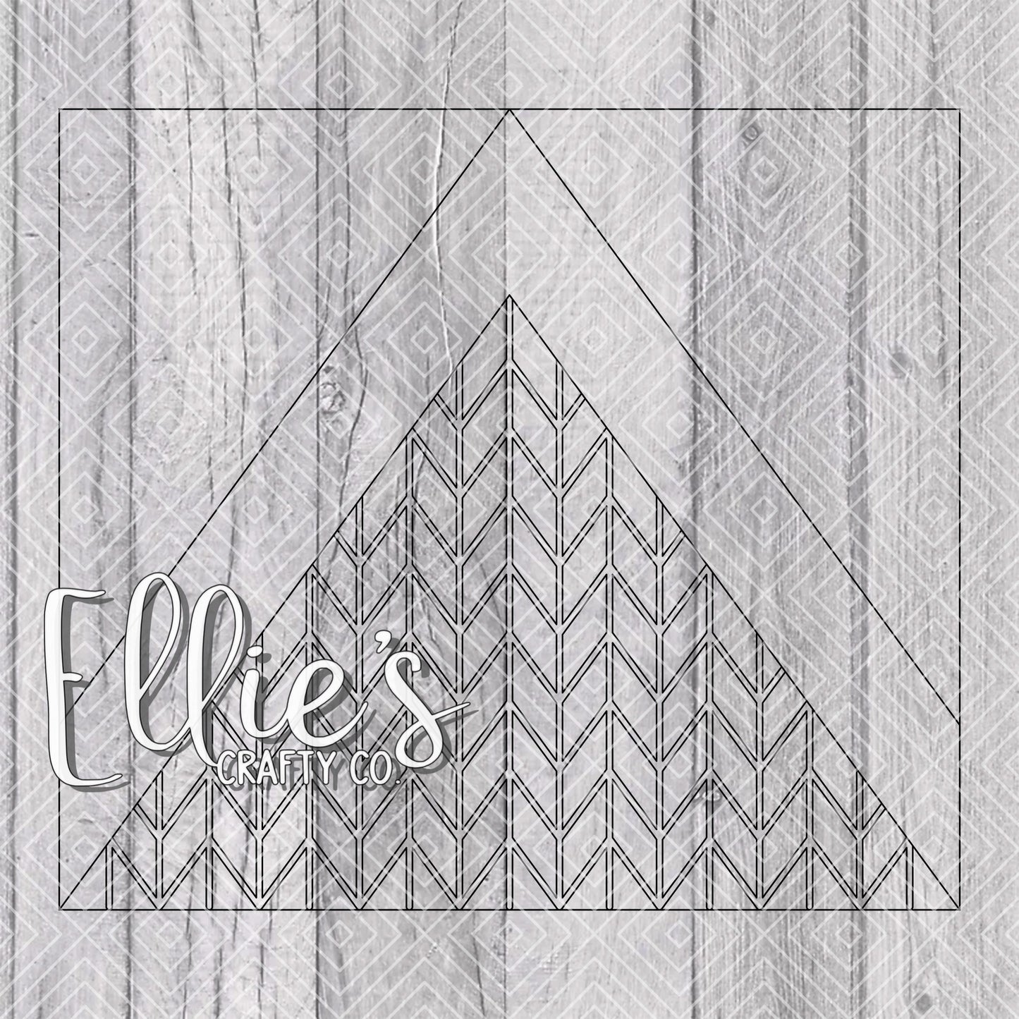 Tangram V Split Template for Straight Tumblers