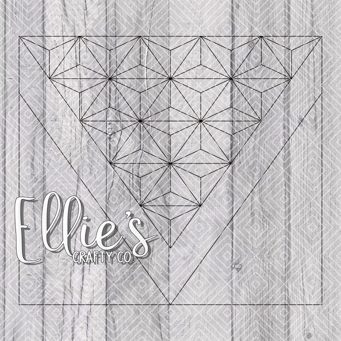 Tetrahedron V-Split Template for Straight Tumblers