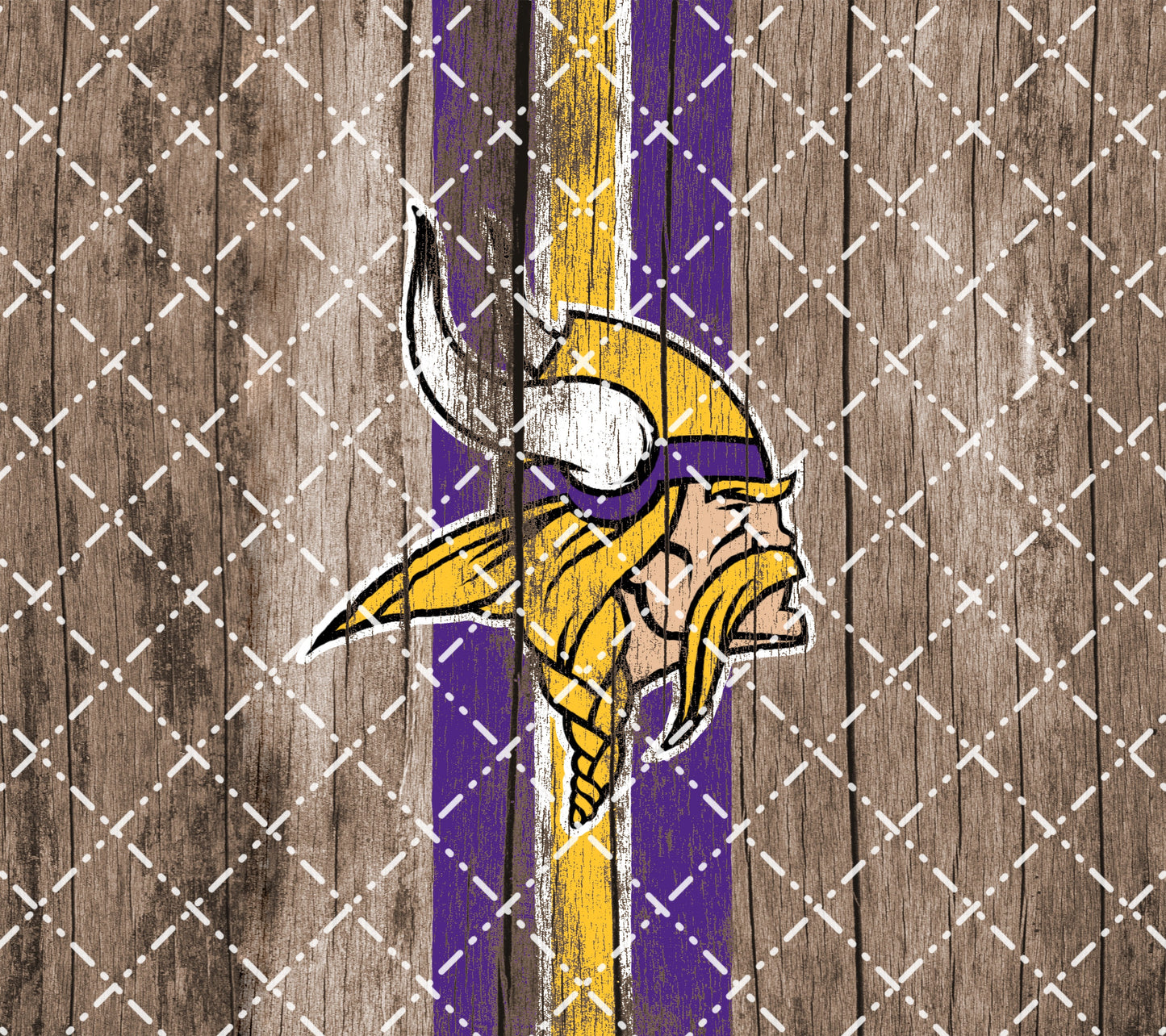 Football Team Painted on Wood Tumbler Wrap