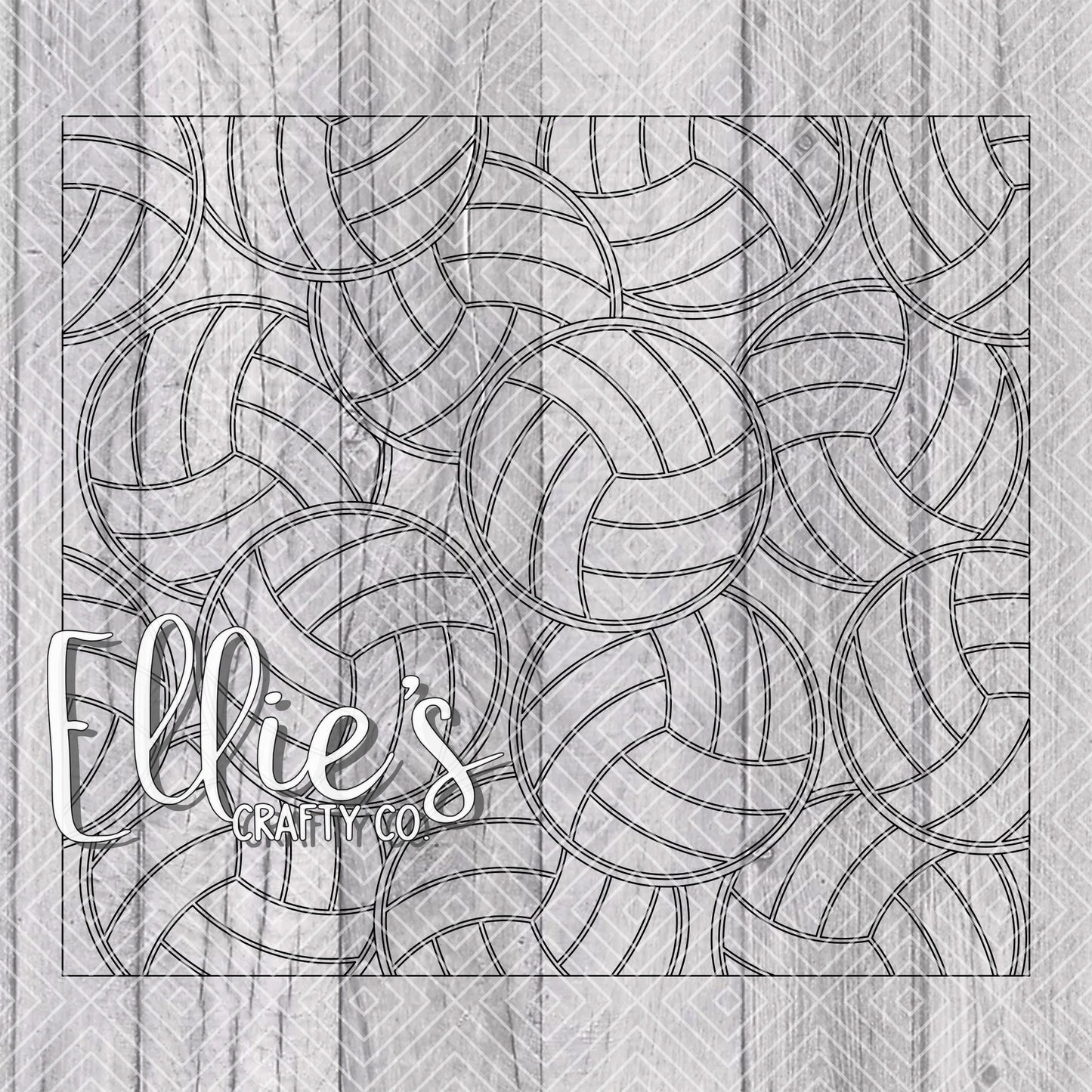 VolleyBall Mom Burst Template for Straight Tumblers