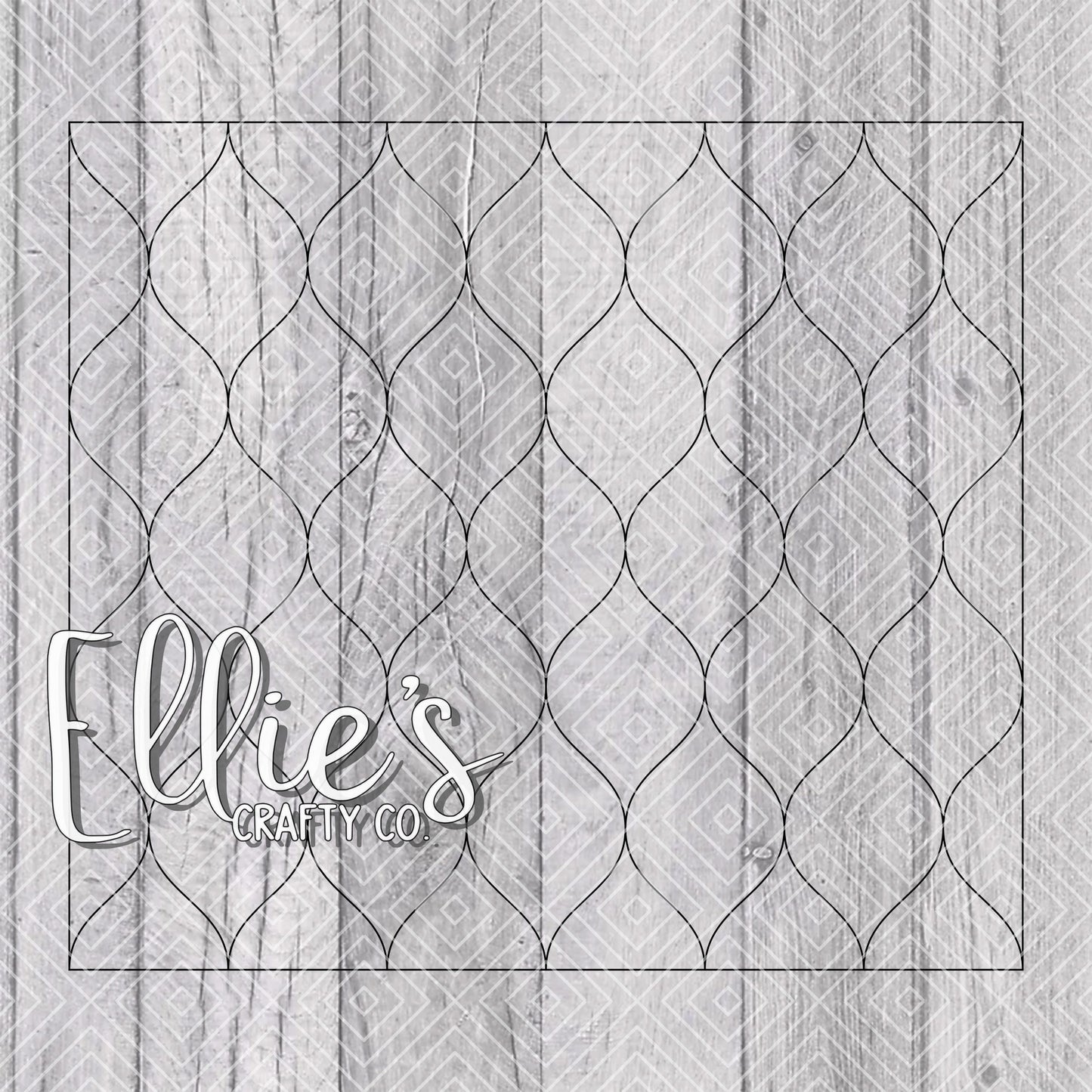 Wavy Argyle Template for Straight Tumblers