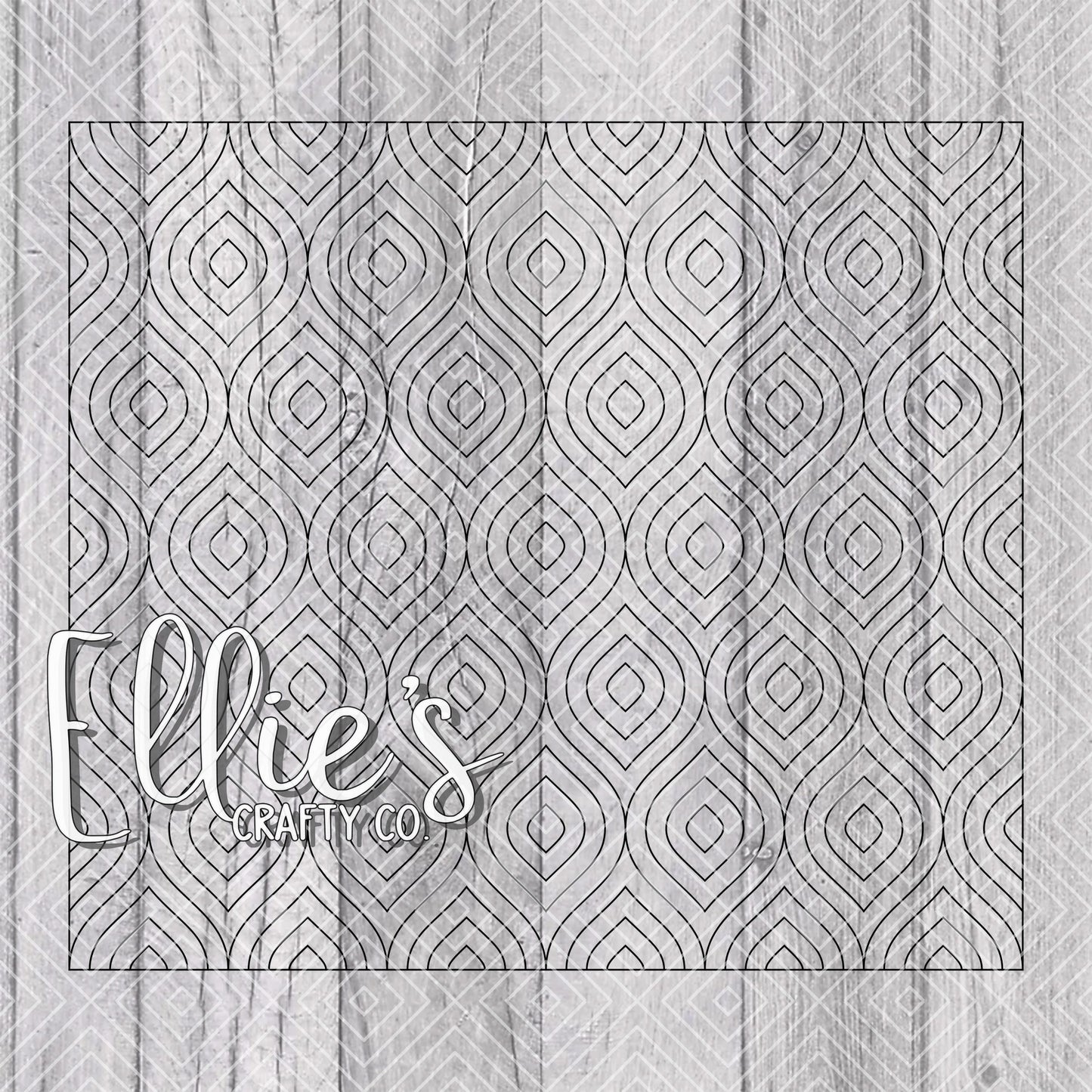 Wavy Argyle Template for Straight Tumblers